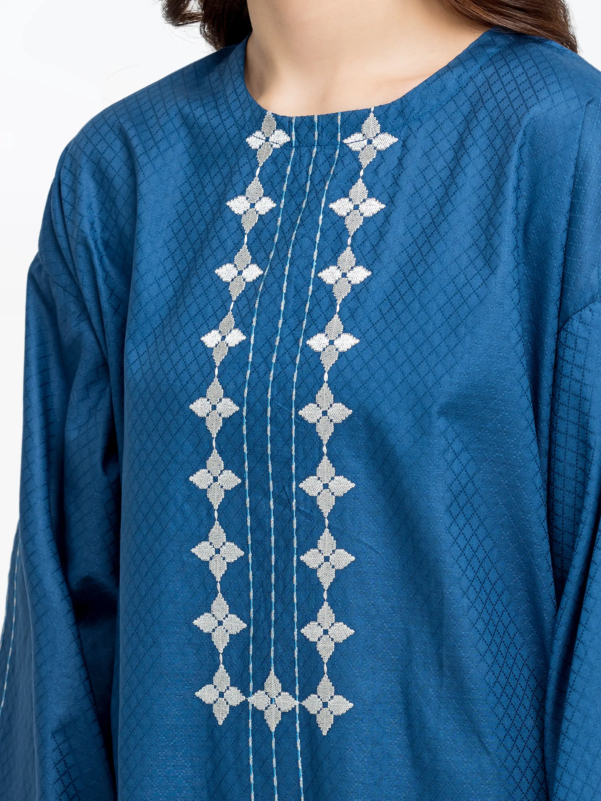 Pret Embroidered Dobby Shirt Trouser - EWTKE24-81454ST - Image 3