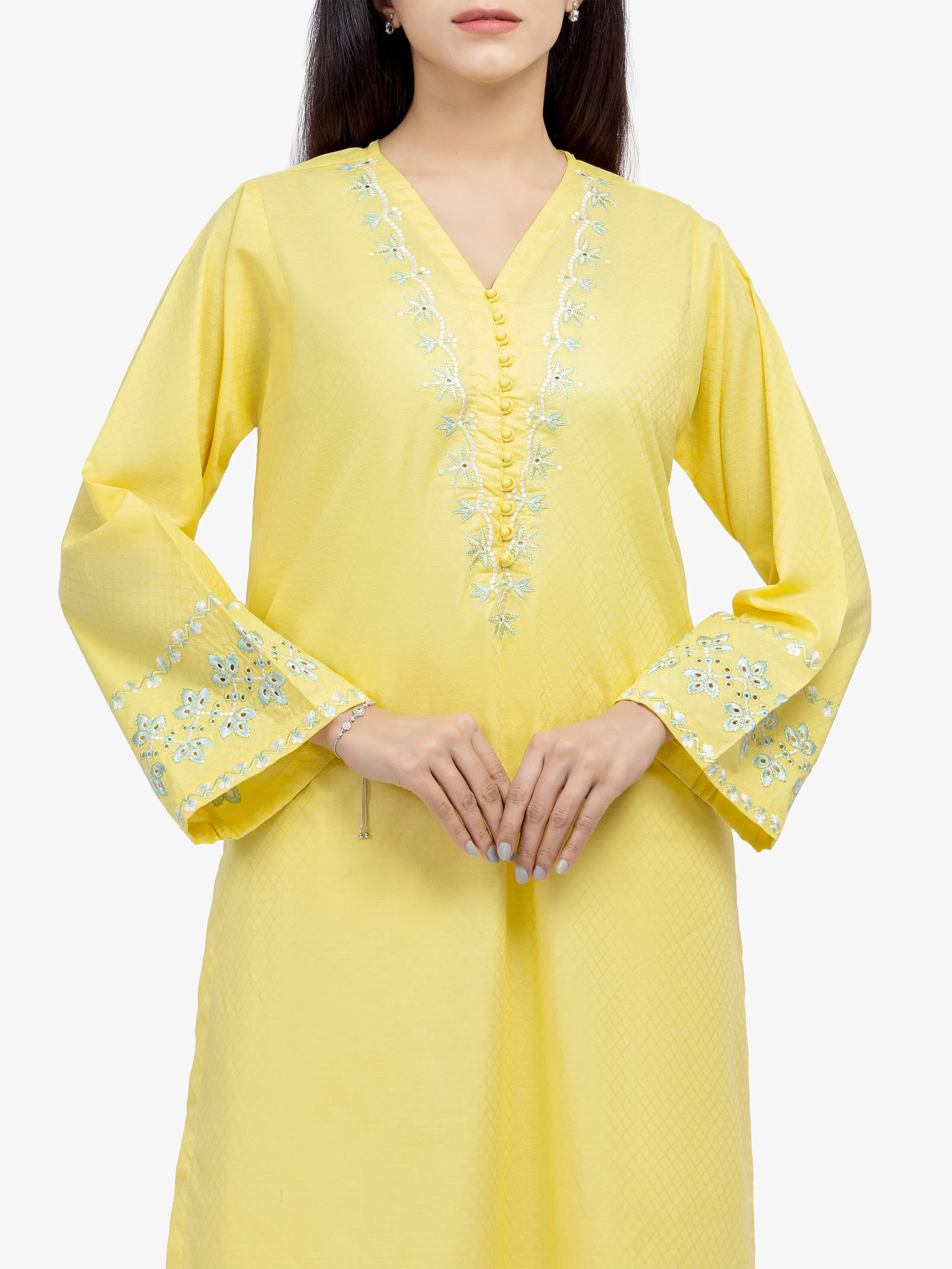 Pret Embroidered Dobby Shirt Trouser - EWTKE24-81455ST - Image 2