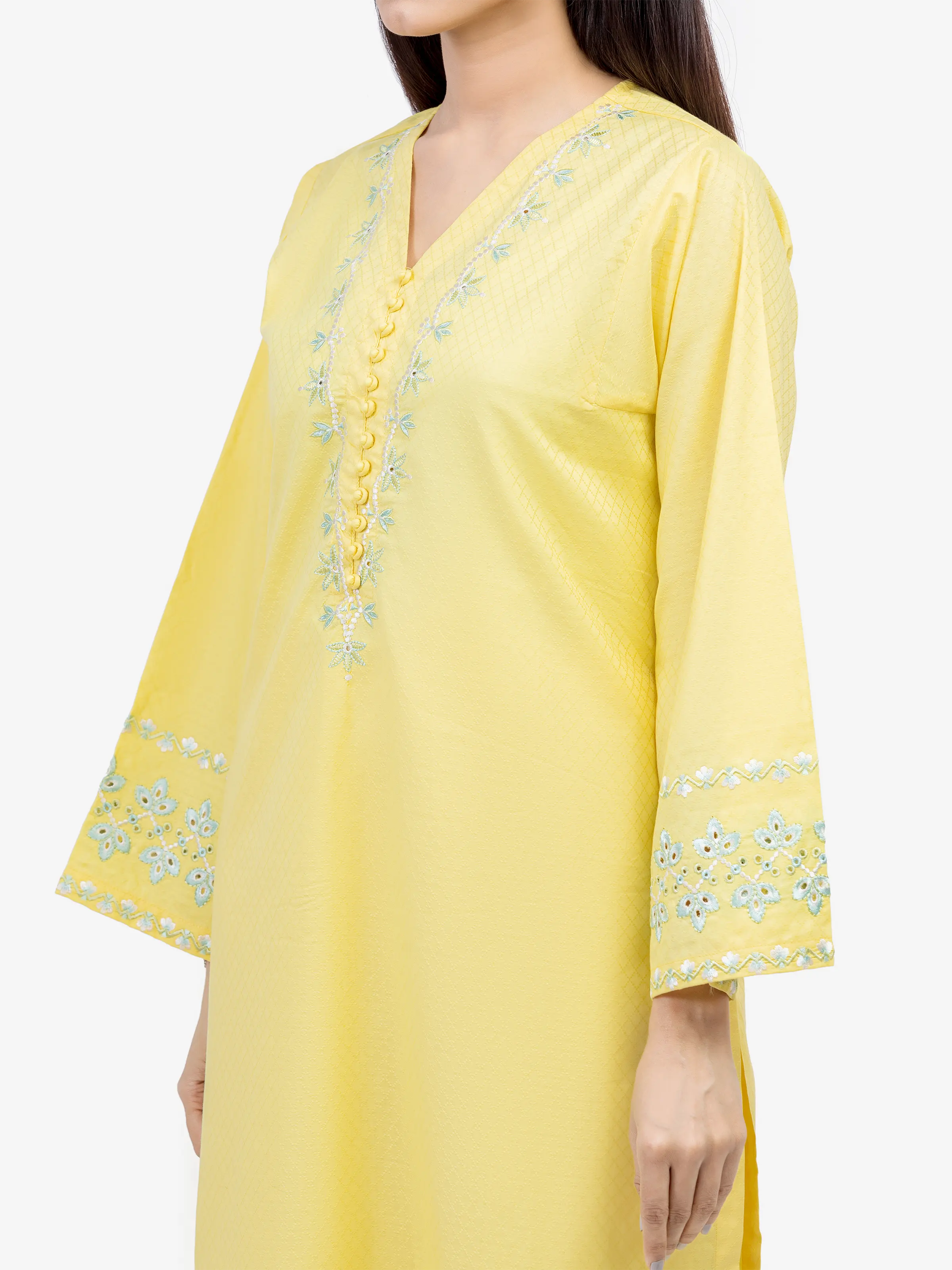 Pret Embroidered Dobby Shirt Trouser - EWTKE24-81455ST - Image 3