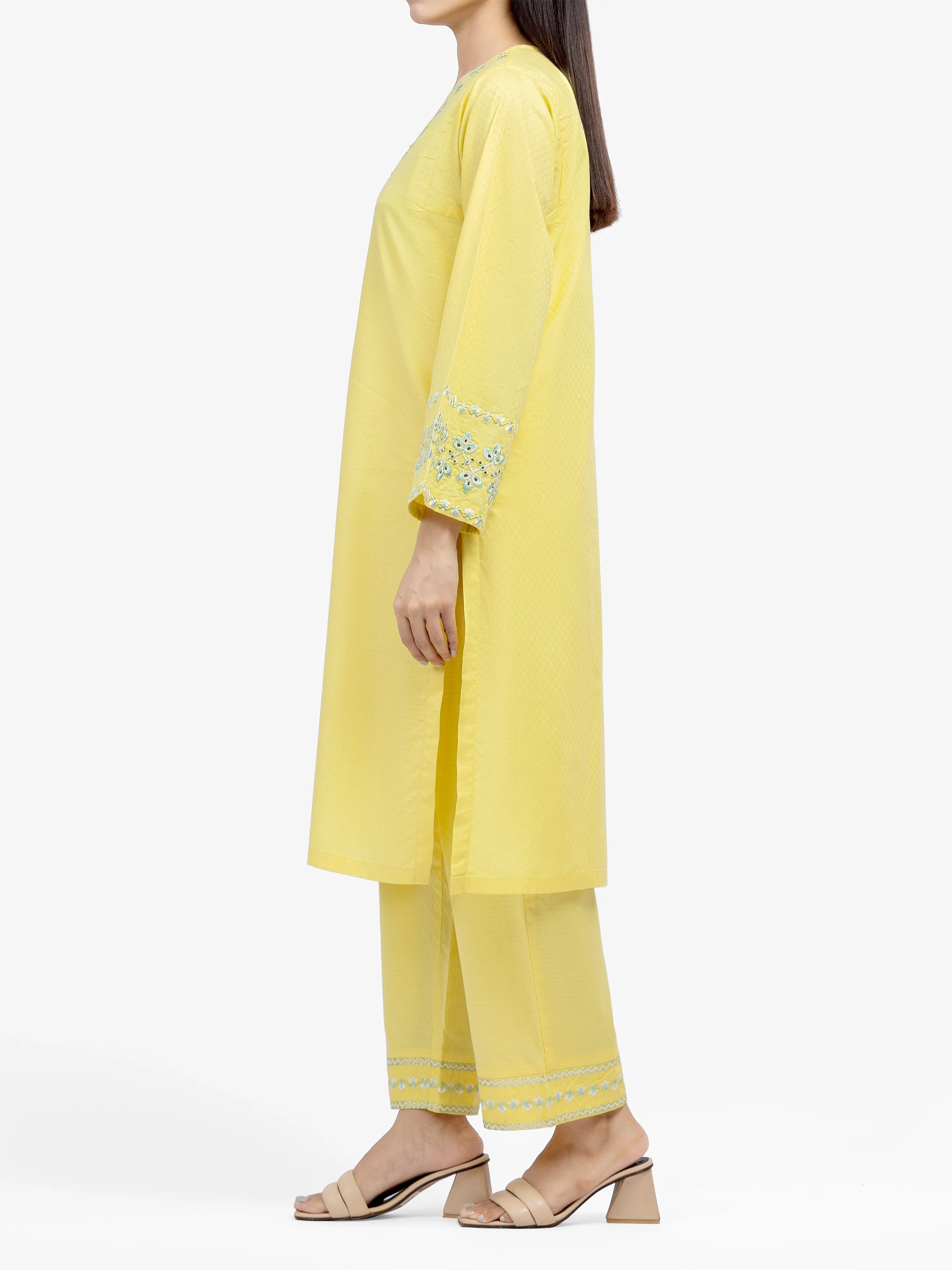 Pret Embroidered Dobby Shirt Trouser - EWTKE24-81455ST - Image 4