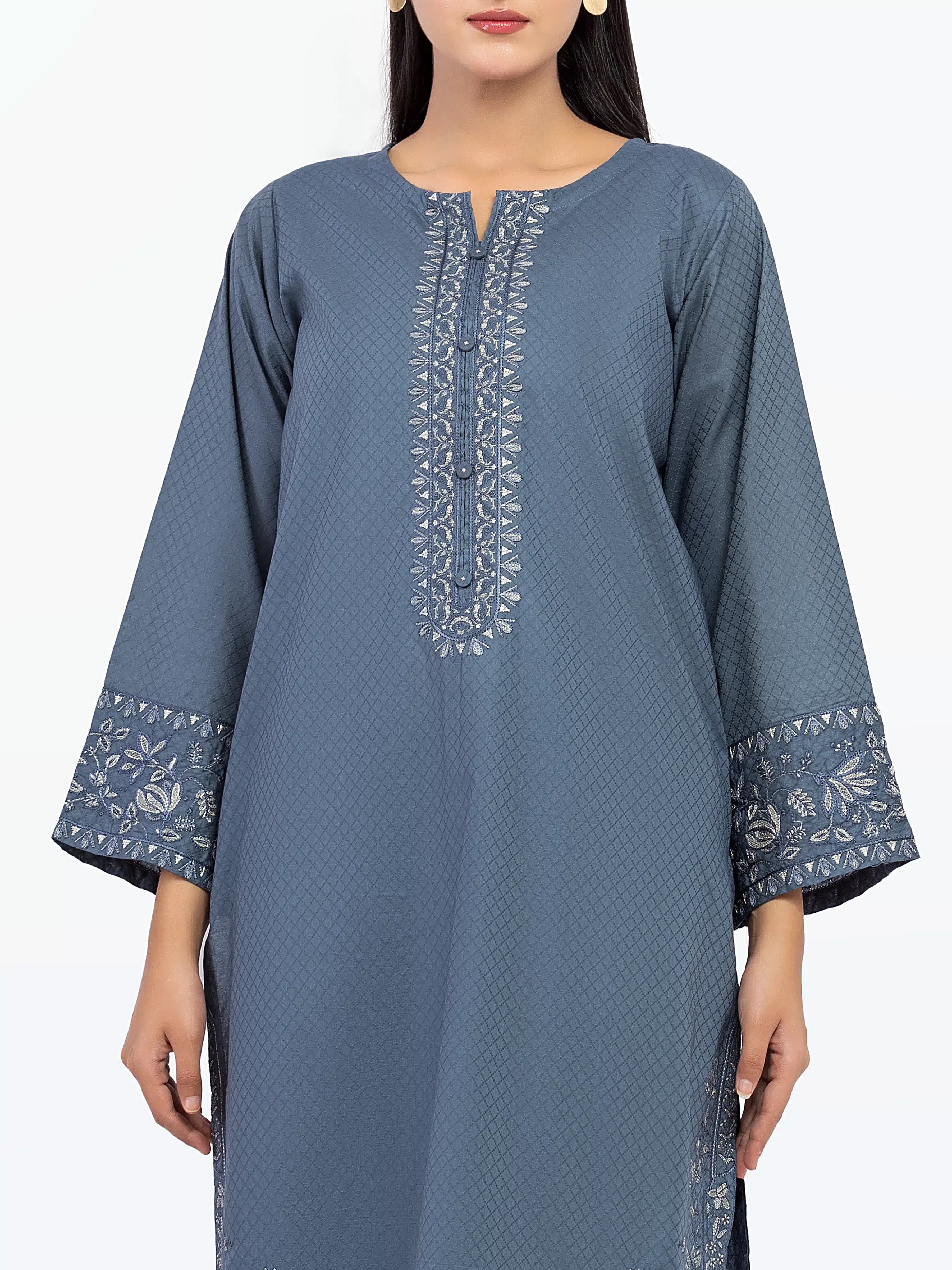 Pret Embroidered Dobby Shirt Trouser - EWTKE5-81443ST - Image 2
