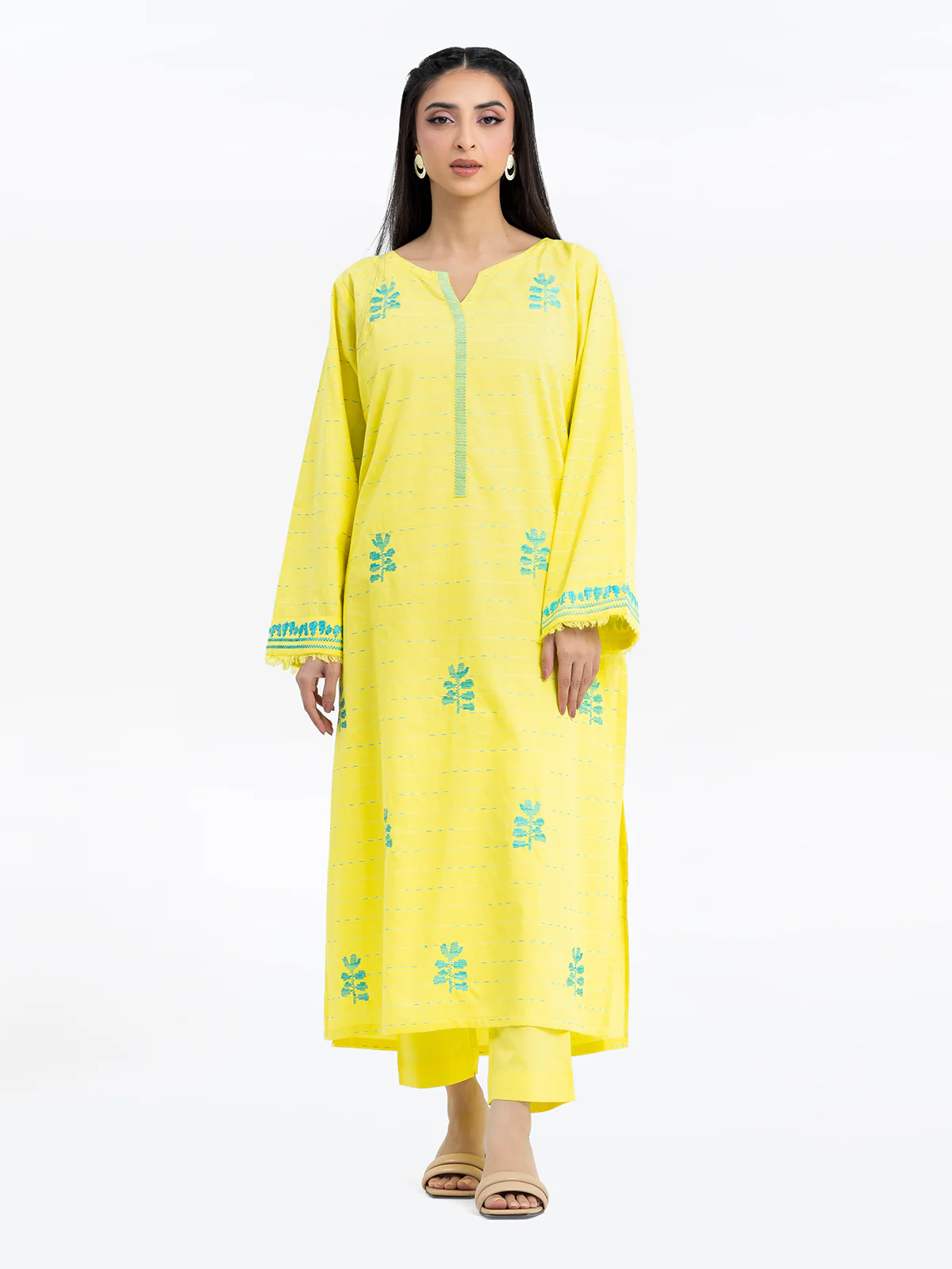 Pret Embroidered Jacquard Shirt Trouser - EWTKE24-69701ST - Image 2