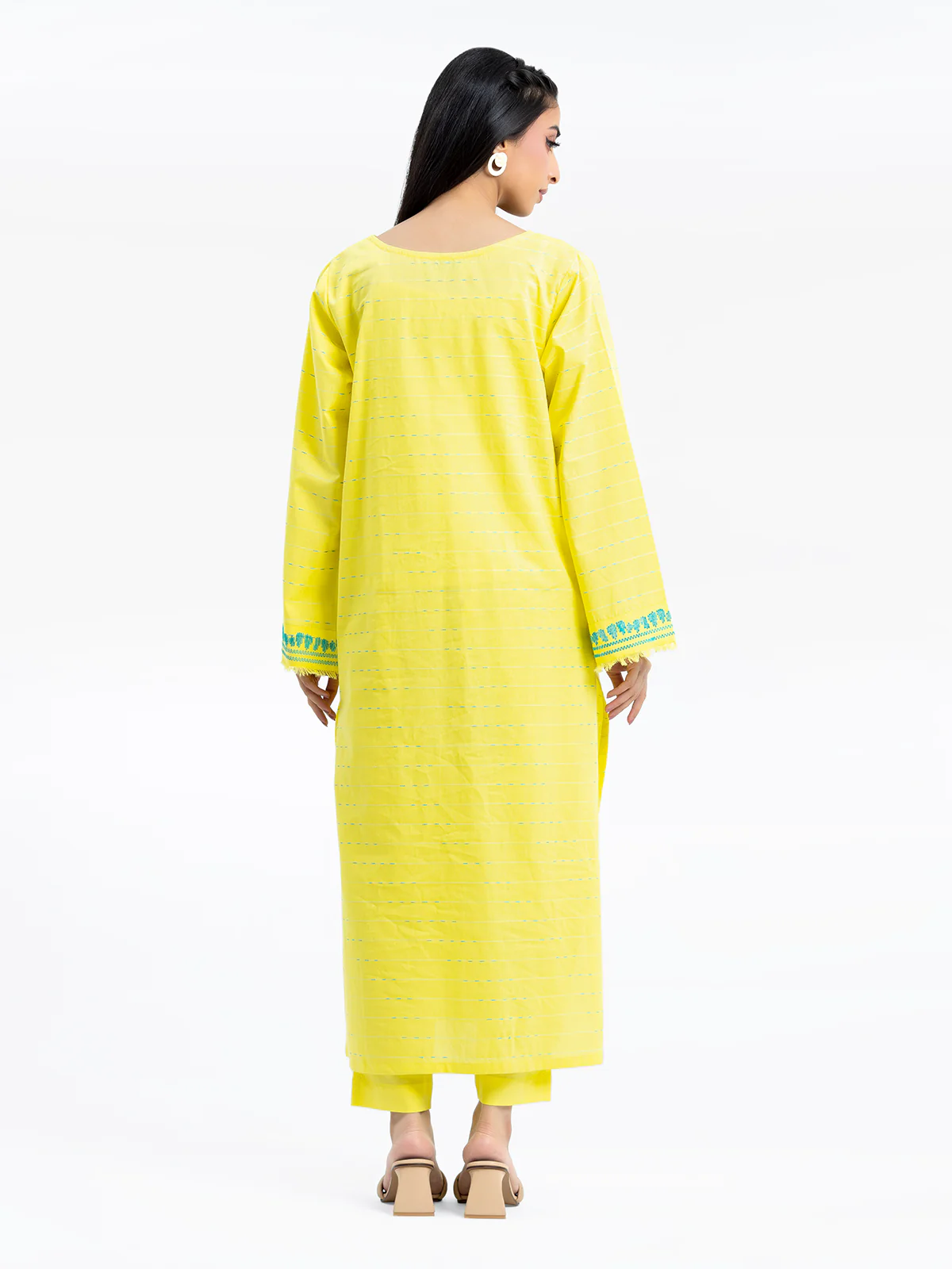Pret Embroidered Jacquard Shirt Trouser - EWTKE24-69701ST - Image 5