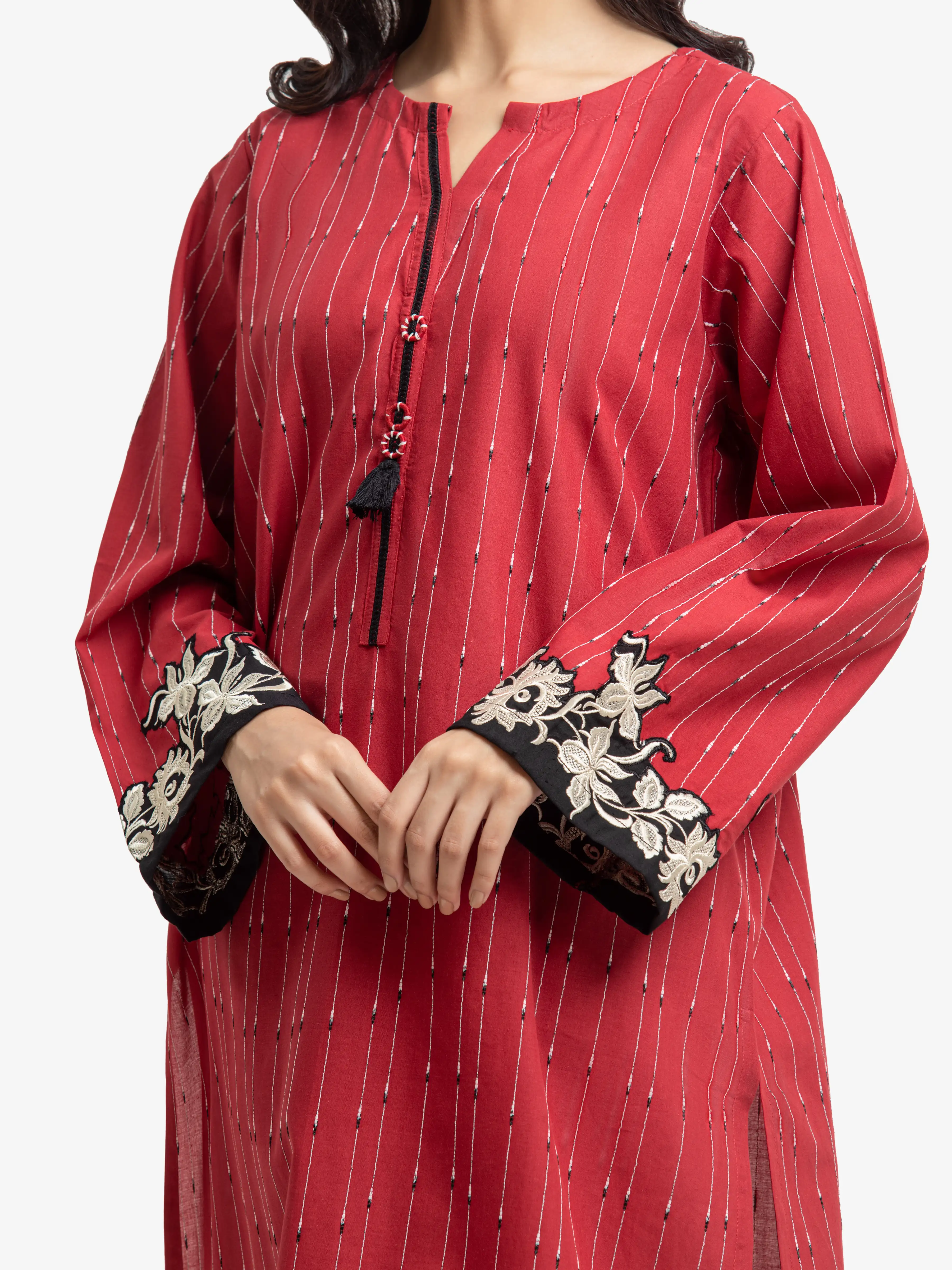 Pret Embroidered Jacquard Shirt Trouser - EWTKE24-69702ST - Image 3