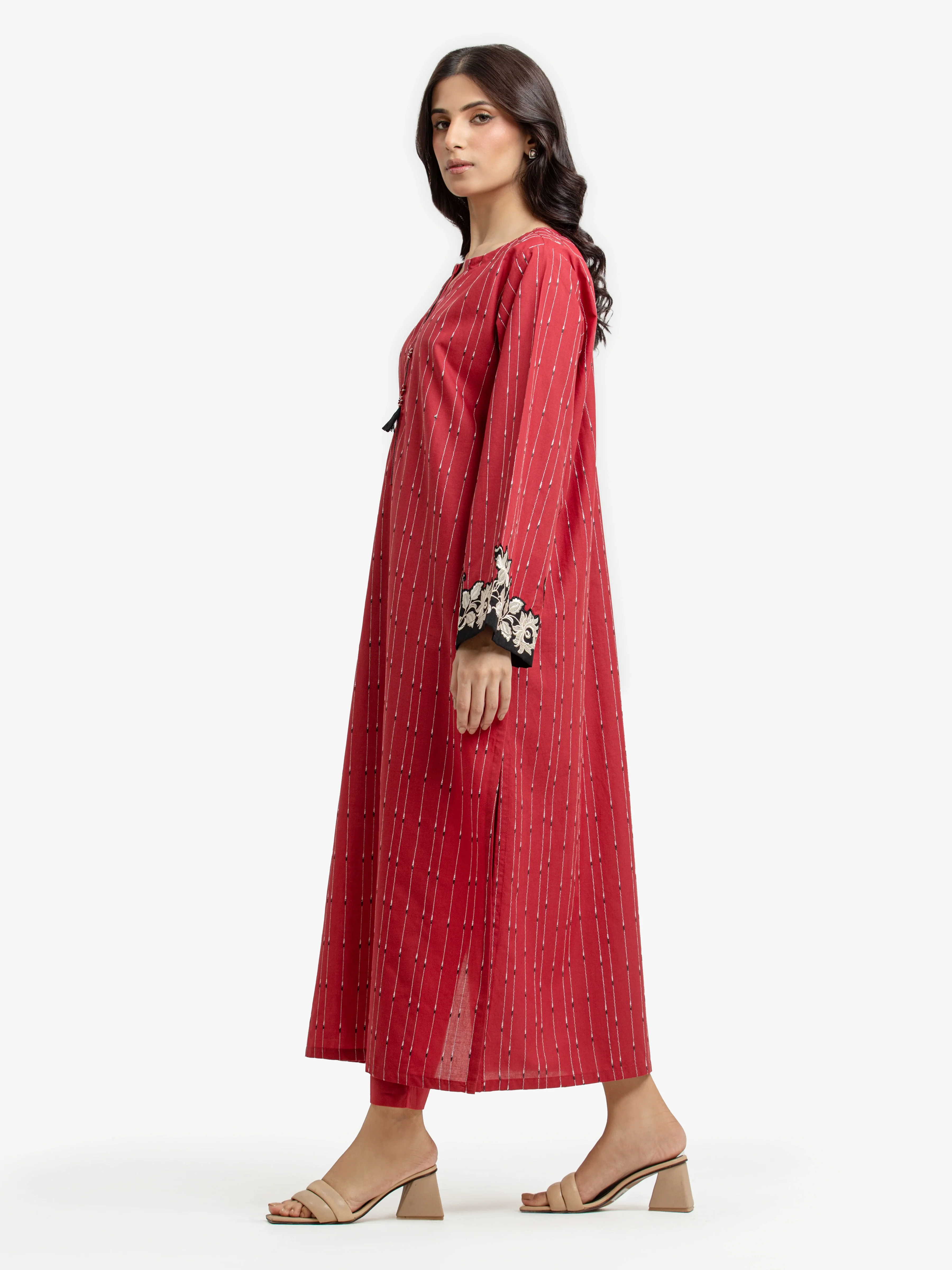 Pret Embroidered Jacquard Shirt Trouser - EWTKE24-69702ST - Image 4