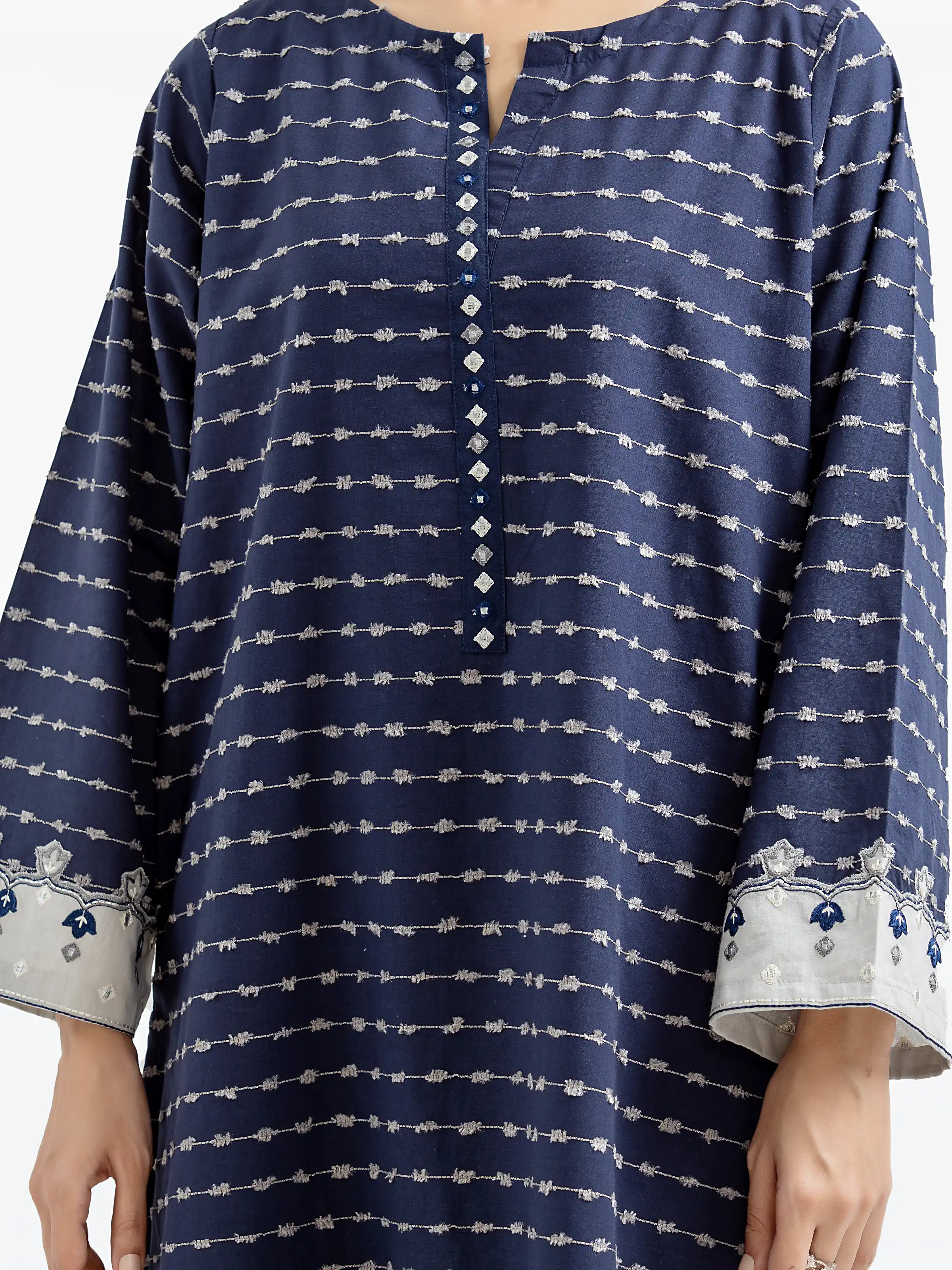 Pret Embroidered Jacquard Shirt Trouser - EWTKE24-69711ST - Image 3