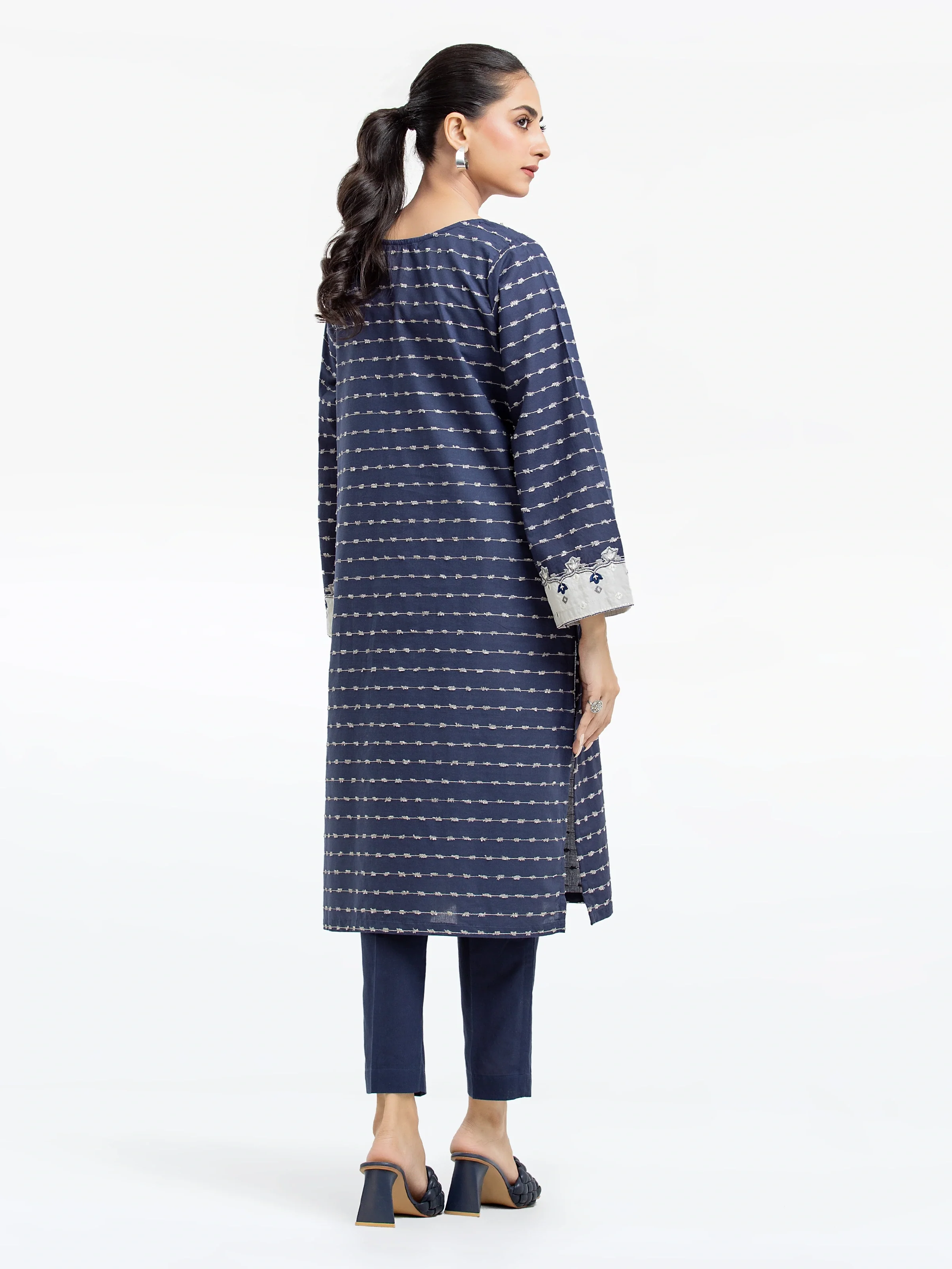 Pret Embroidered Jacquard Shirt Trouser - EWTKE24-69711ST - Image 5