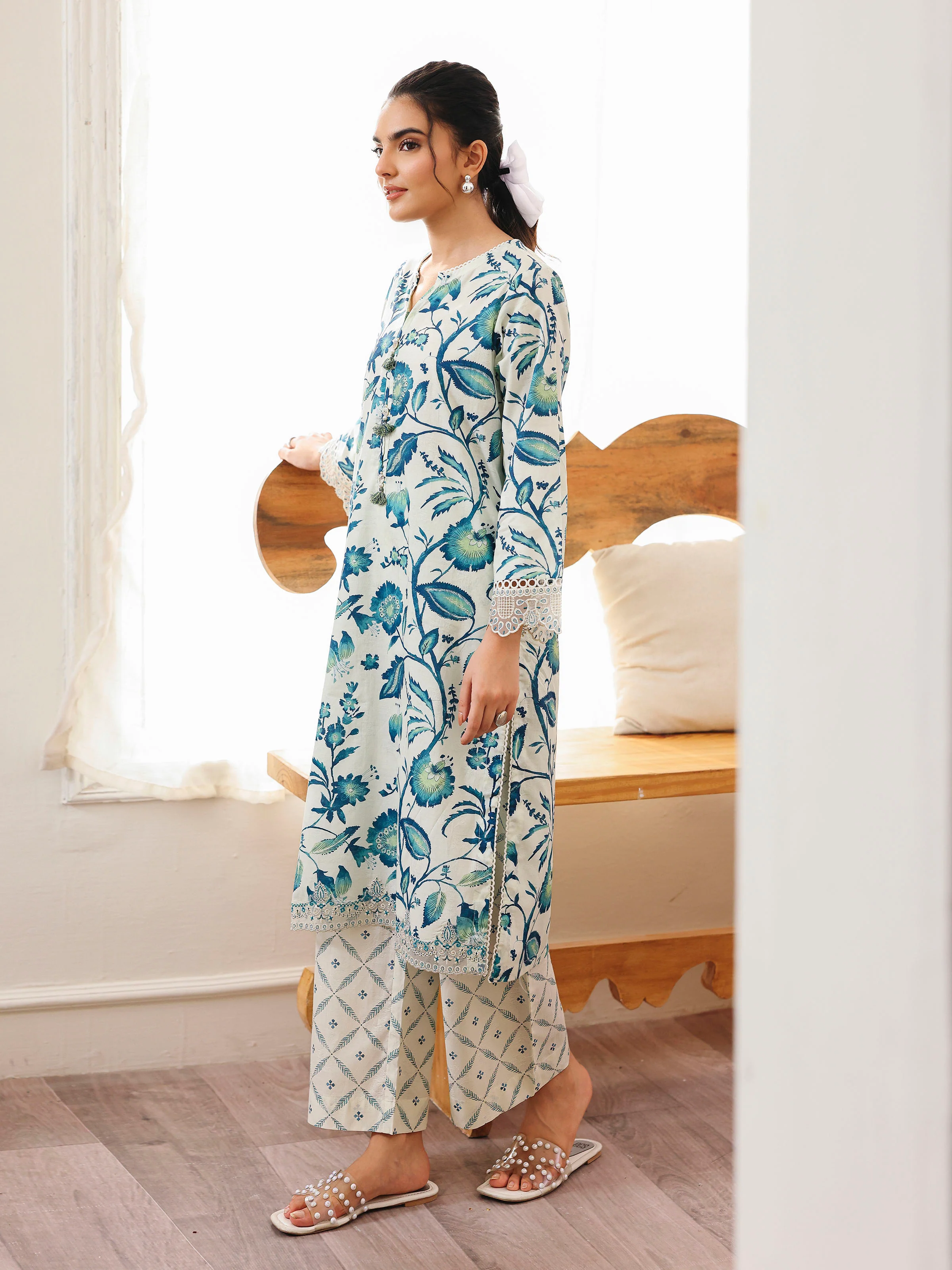 Pret Embroidered Jacquard Co-Ord Set - EWTKE5-81694ST - Image 2