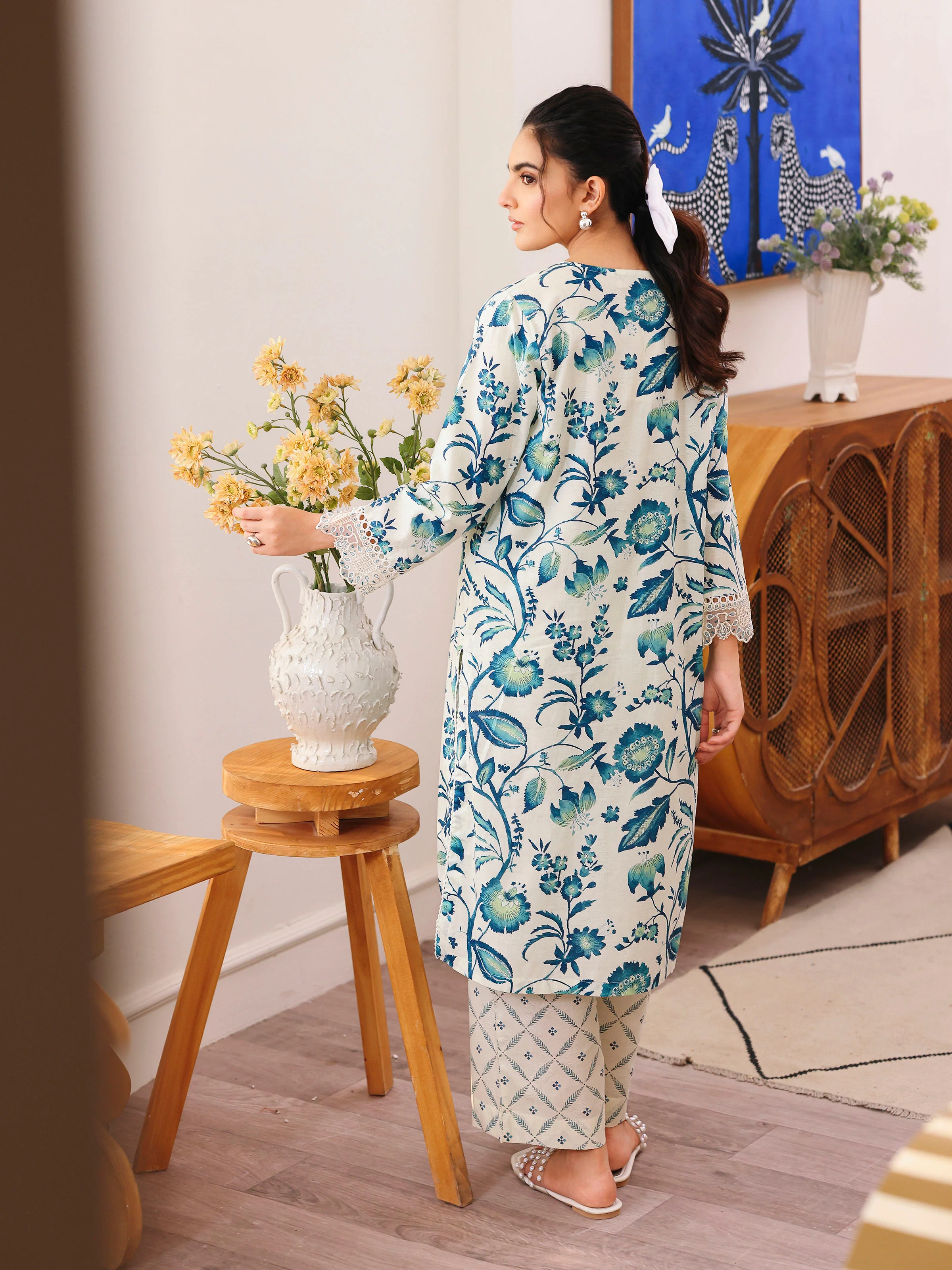Pret Embroidered Jacquard Co-Ord Set - EWTKE5-81694ST - Image 5