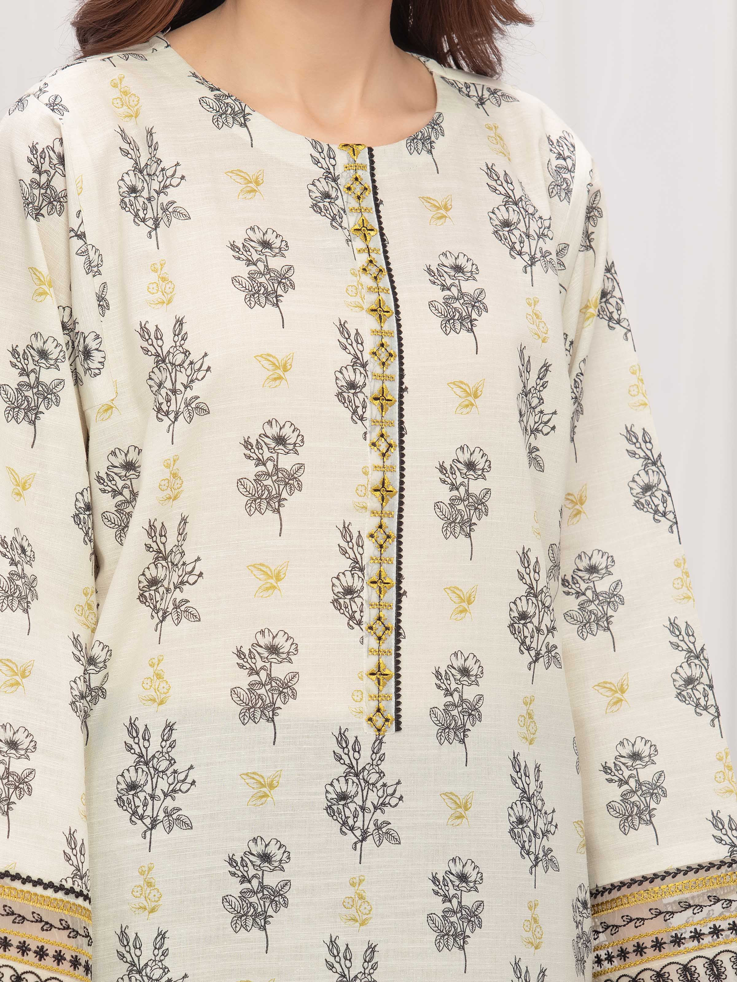 Pret Embroidered Khaddar Shirt Dupatta - EWTKE24-81320SD - Image 4