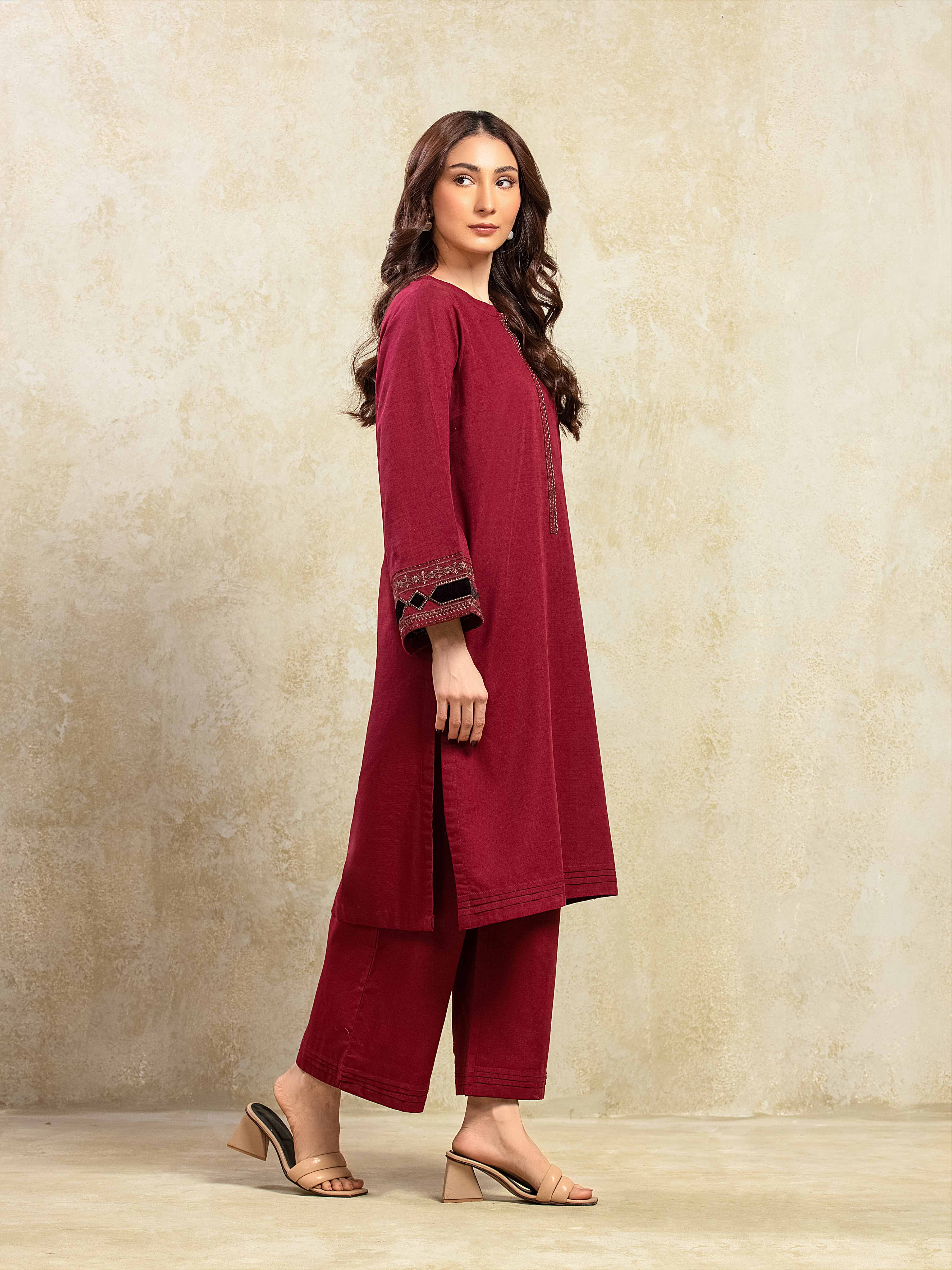 Pret Embroidered Khaddar Shirt Trouser - EWTKE24-81426ST - Image 2