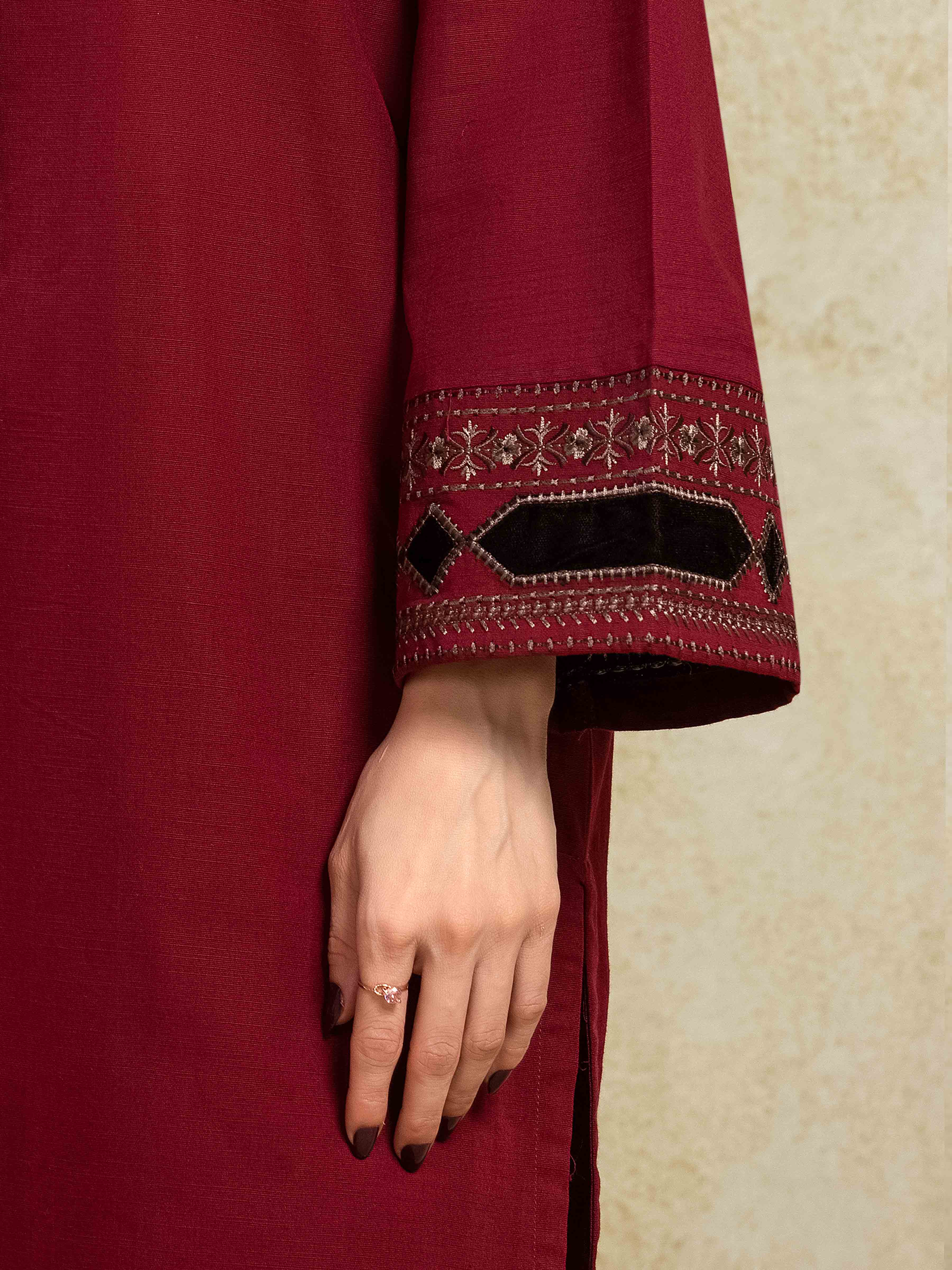Pret Embroidered Khaddar Shirt Trouser - EWTKE24-81426ST - Image 5