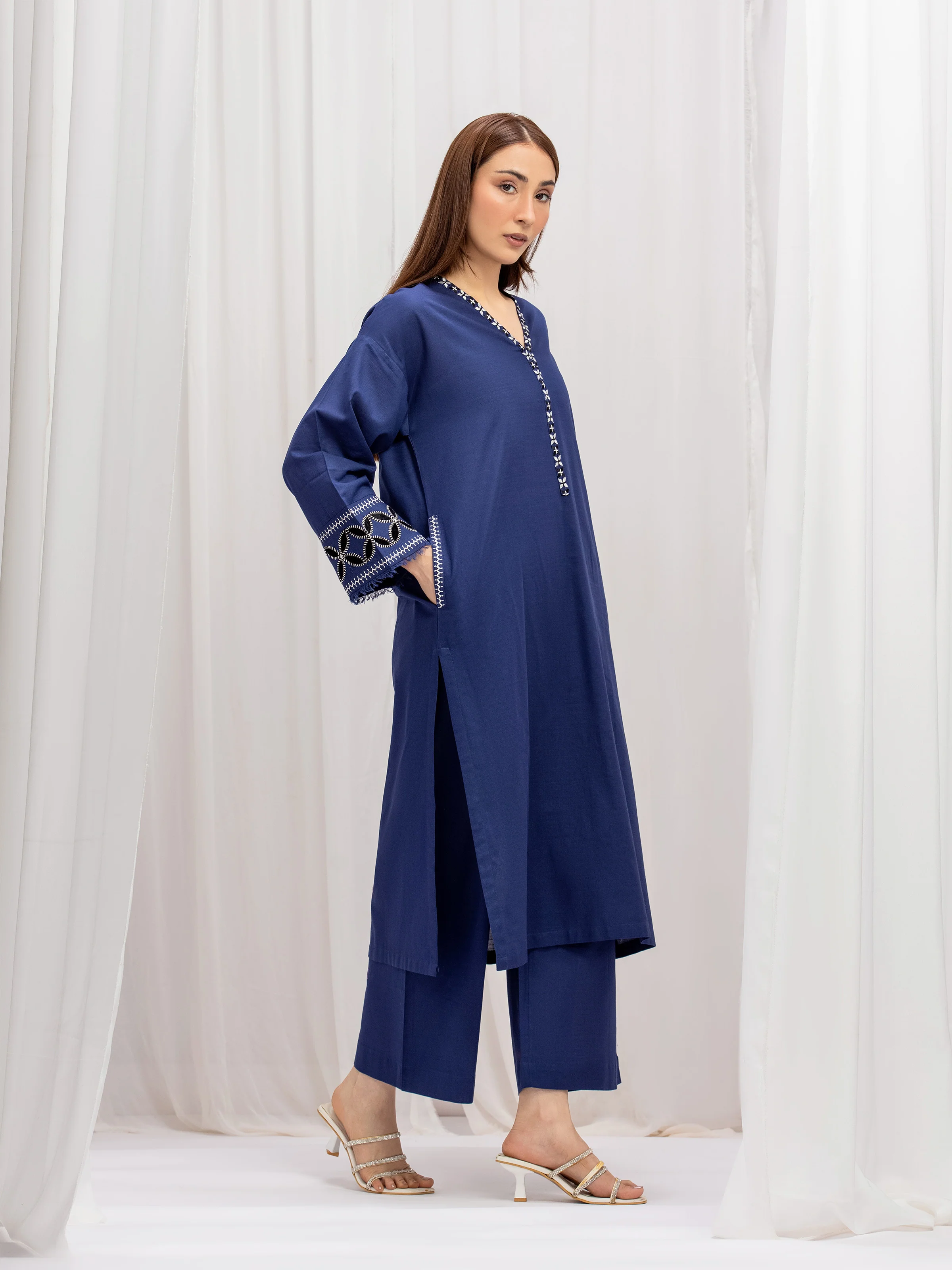 Pret Embroidered Khaddar Shirt Trouser - EWTKE24-81428ST - Image 4