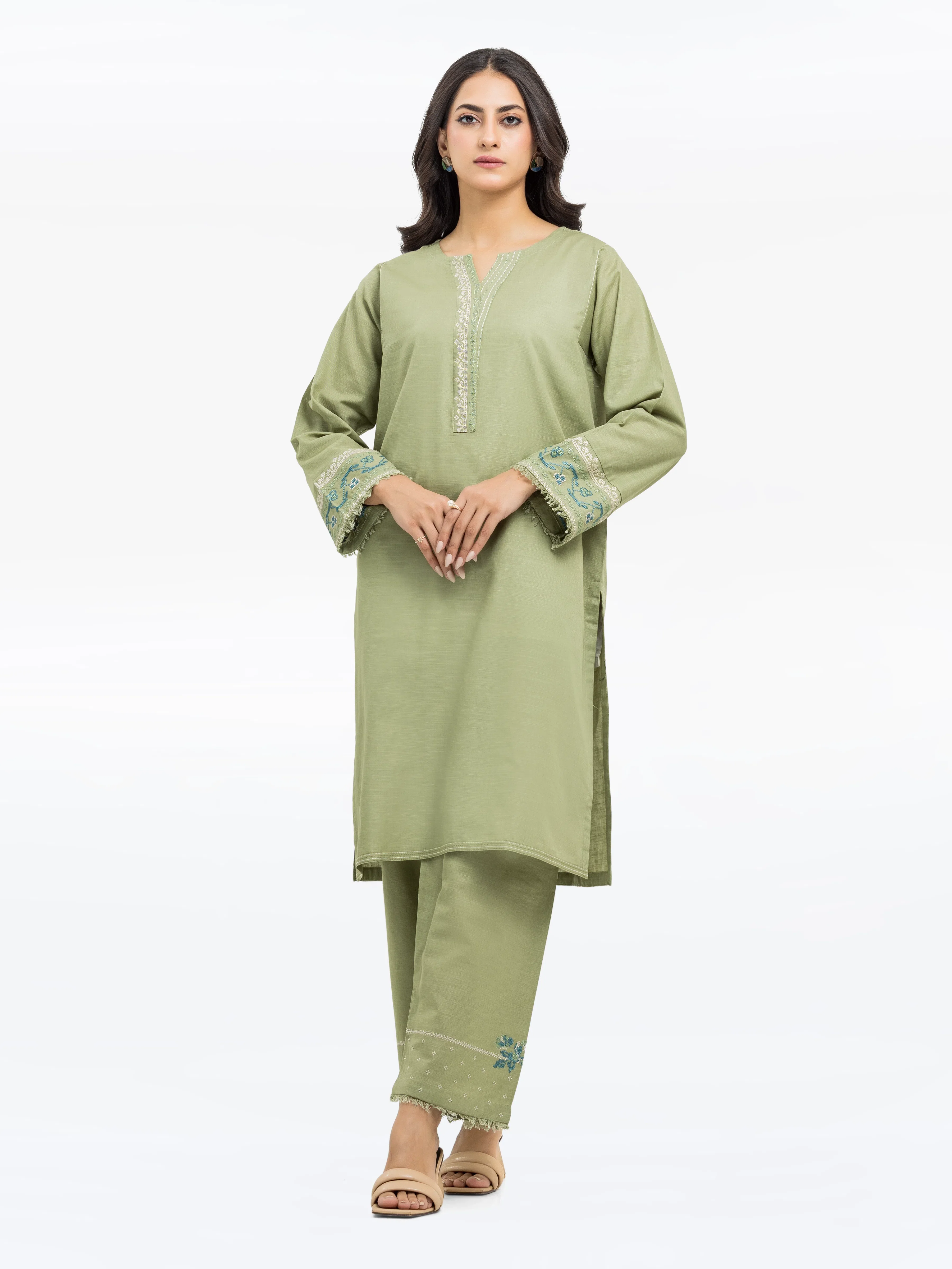 Pret Embroidered Khaddar Shirt Trouser - EWTKE24-81430ST - Image 2