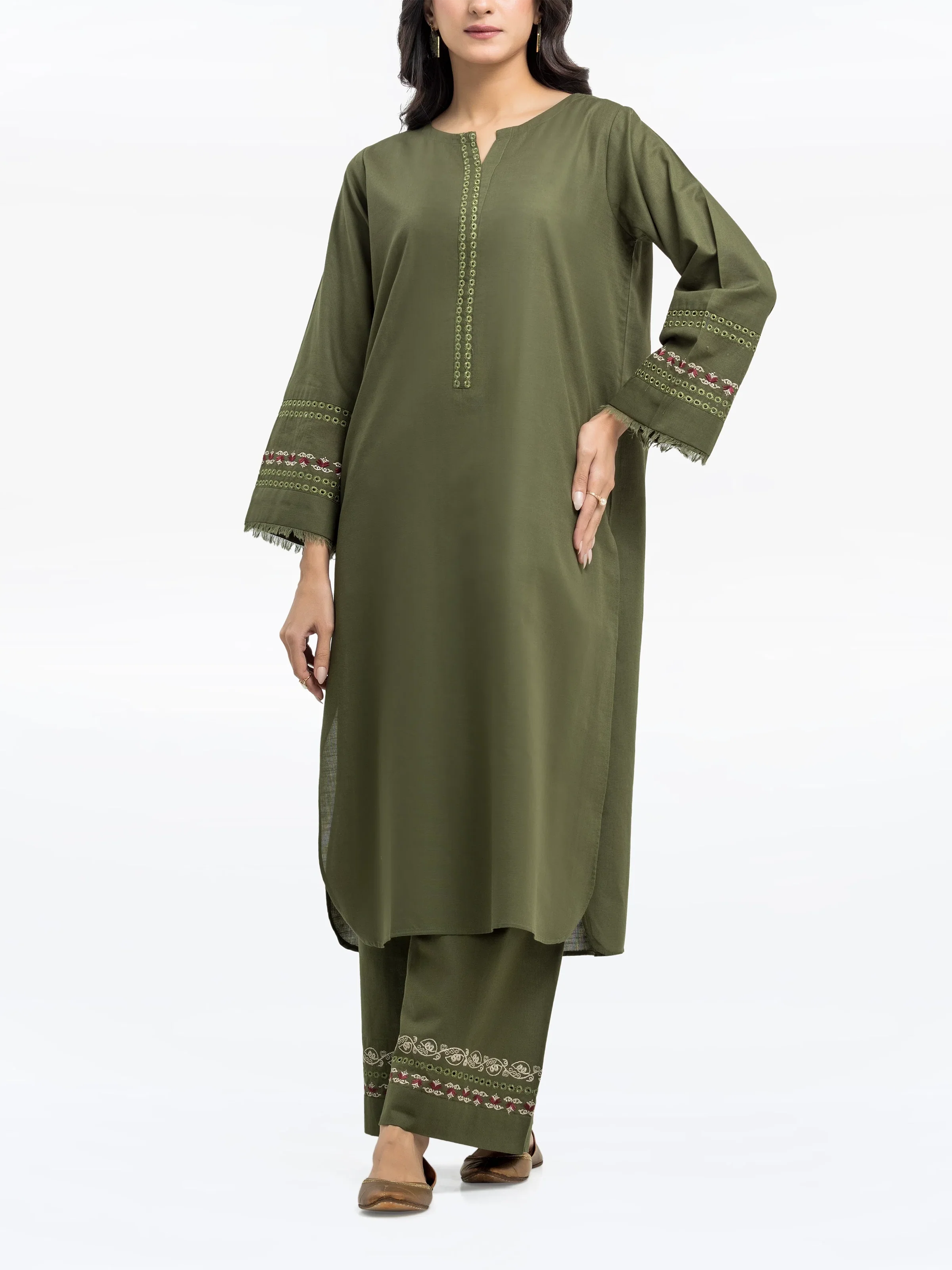 Pret Embroidered Khaddar Shirt Trouser - EWTKE24-81431ST