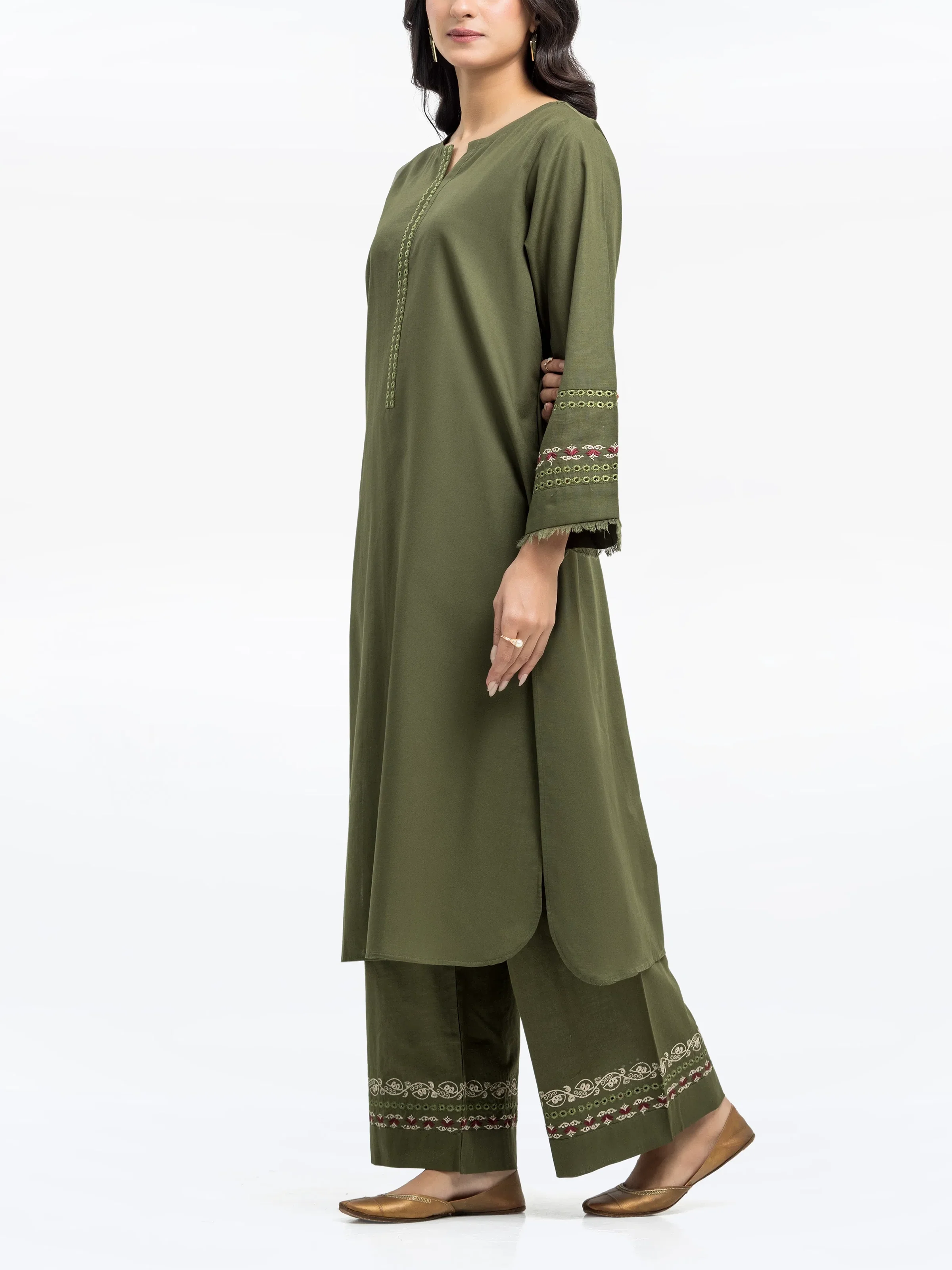 Pret Embroidered Khaddar Shirt Trouser - EWTKE24-81431ST - Image 5