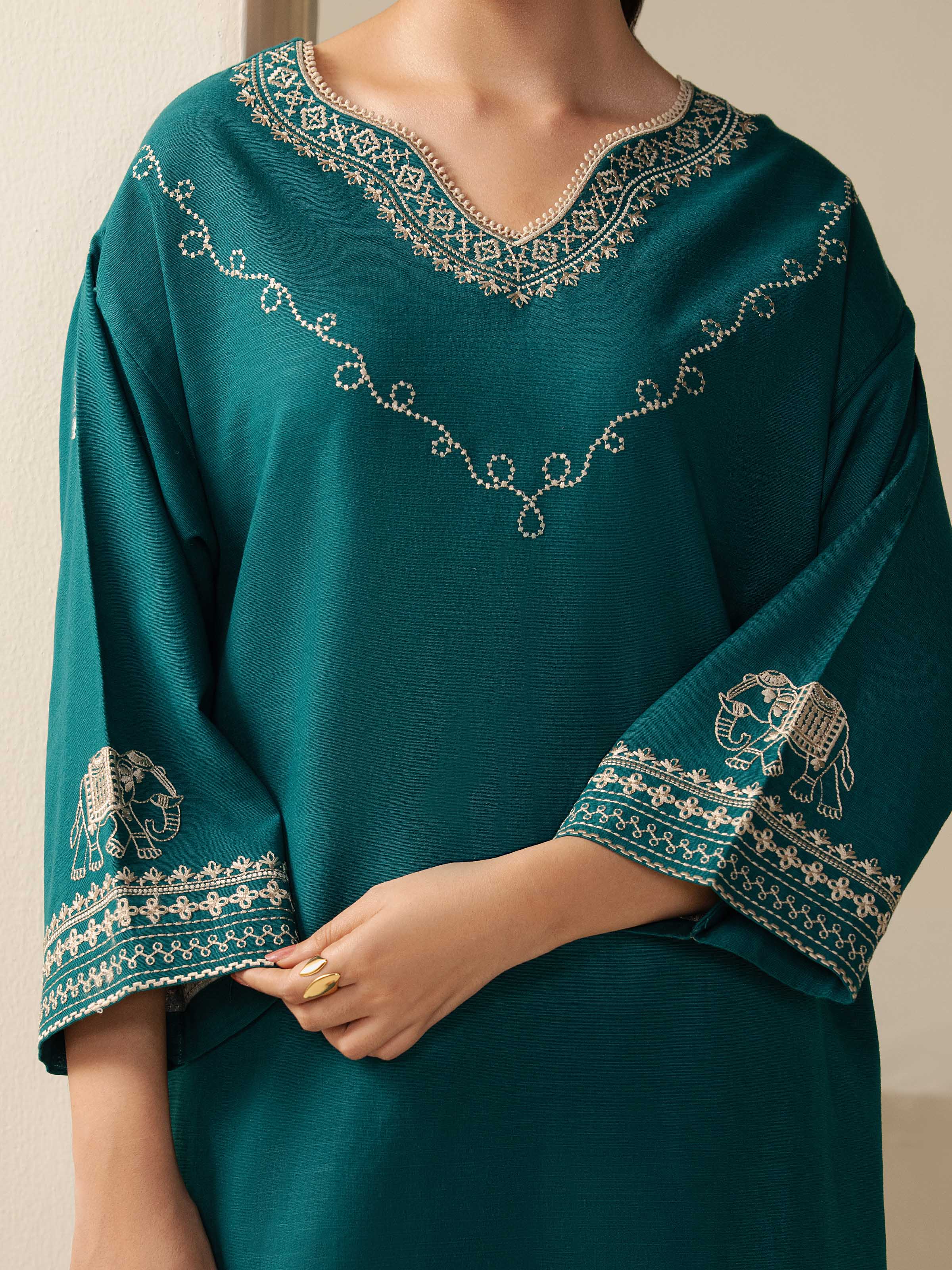 Pret Embroidered Khaddar Co-ord Set - EWTKED5-84002ST - Image 3