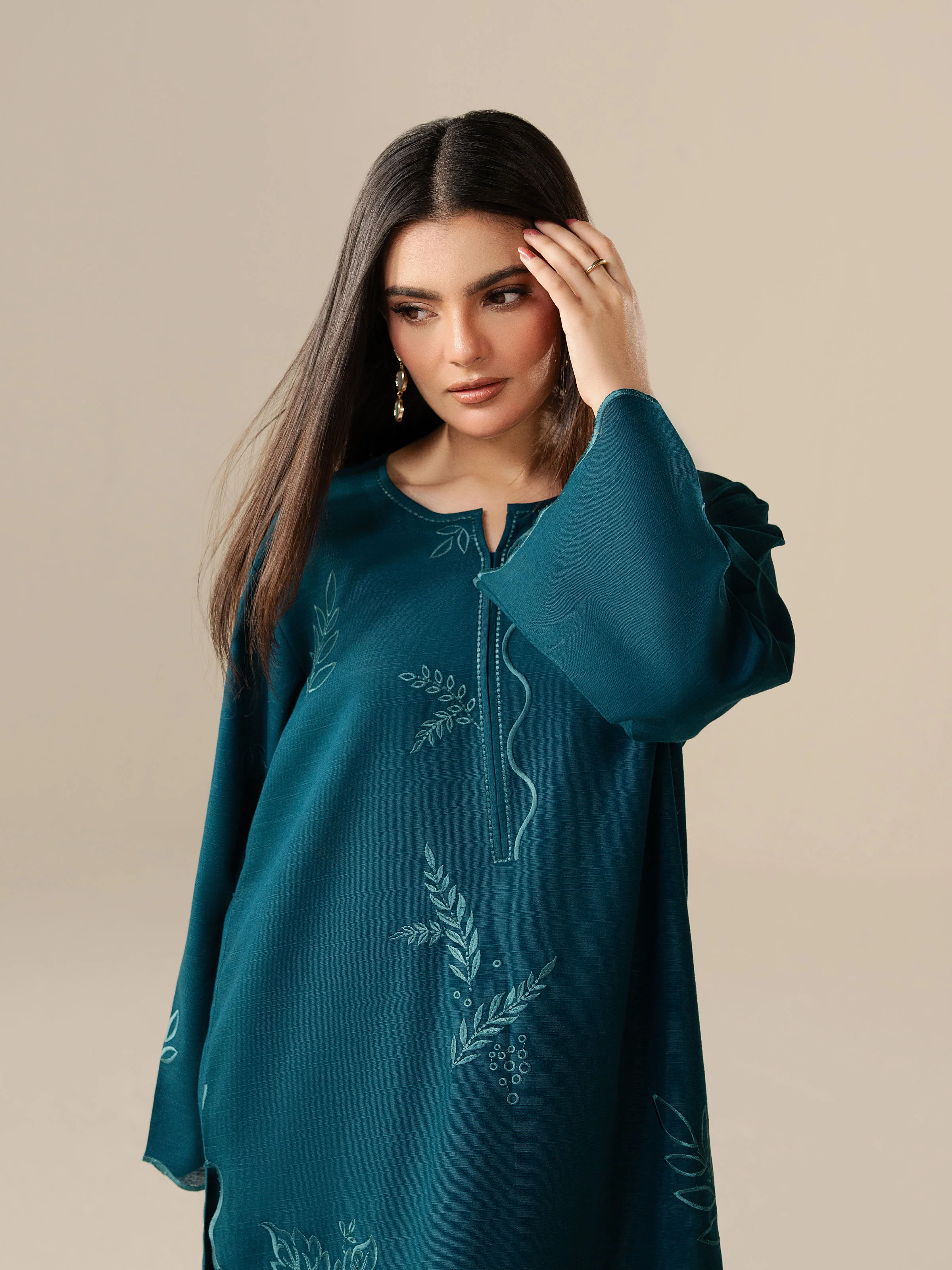Pret Embroidered Khaddar Shirt Trouser - EWTKED5-84004ST - Image 2