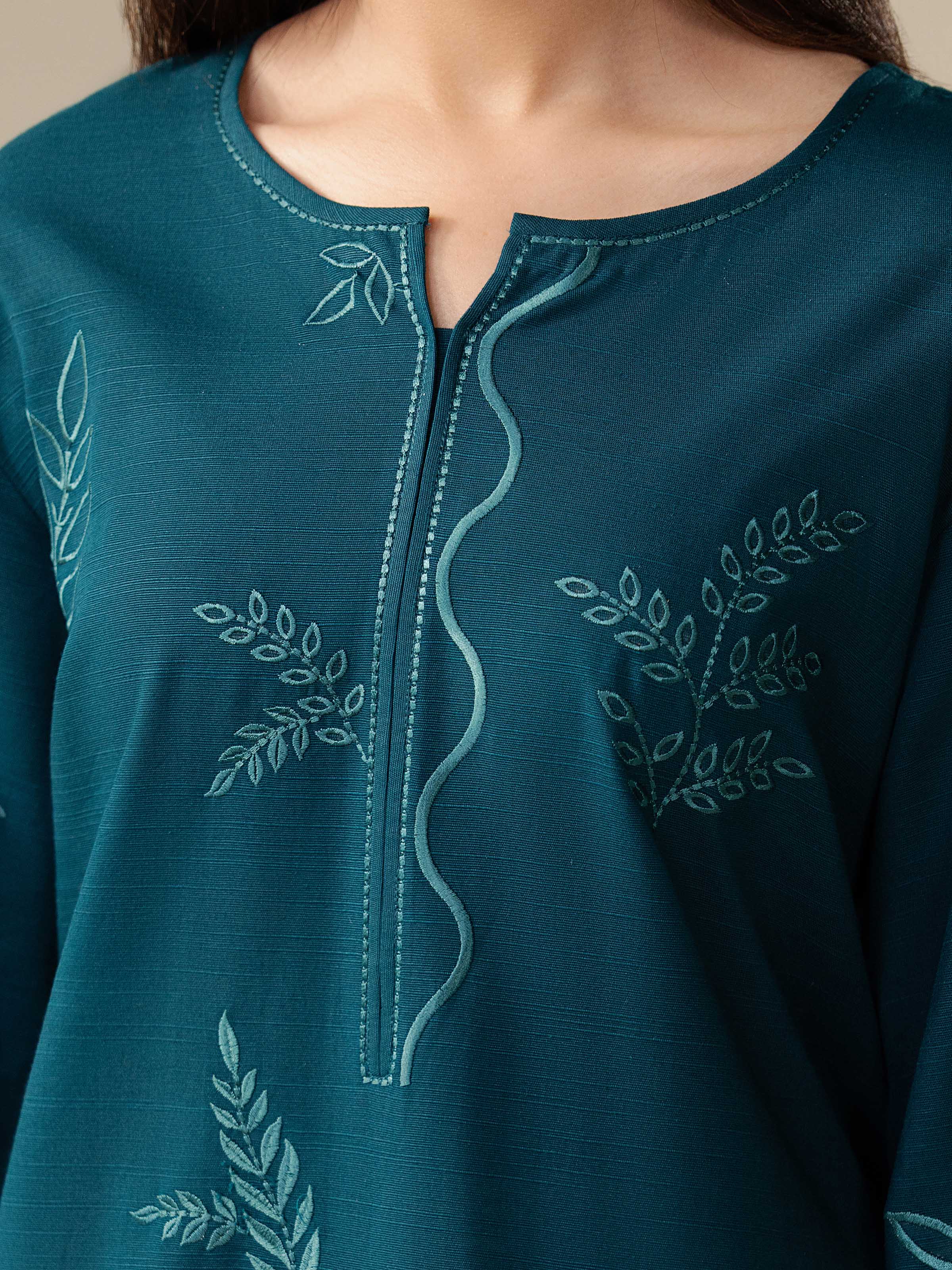 Pret Embroidered Khaddar Shirt Trouser - EWTKED5-84004ST - Image 3