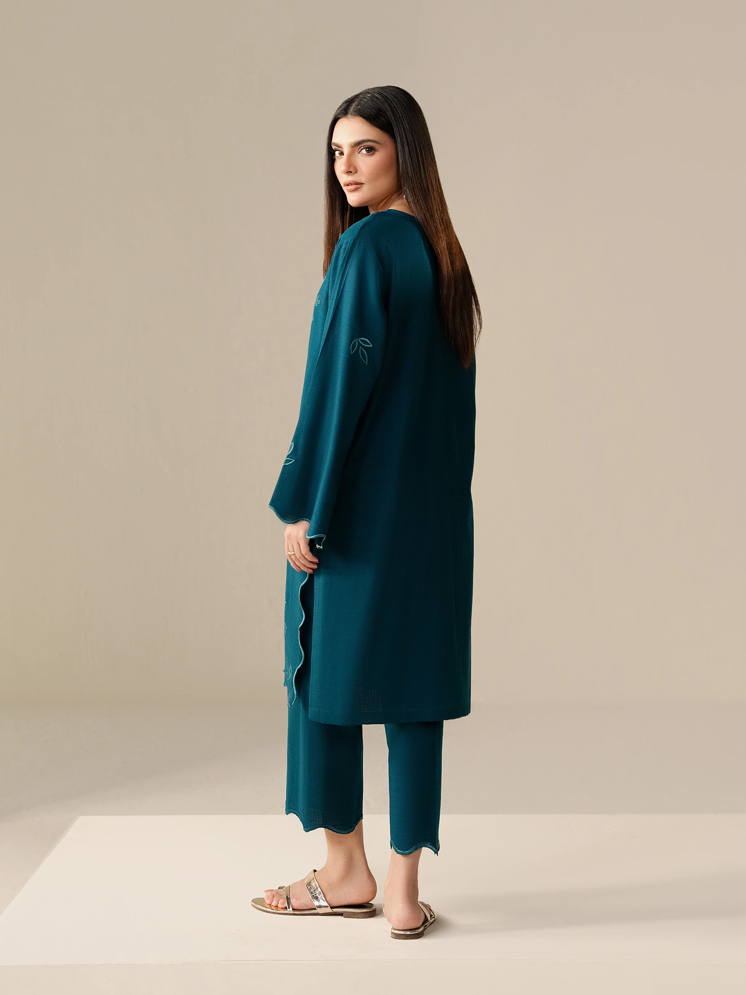 Pret Embroidered Khaddar Shirt Trouser - EWTKED5-84004ST - Image 6