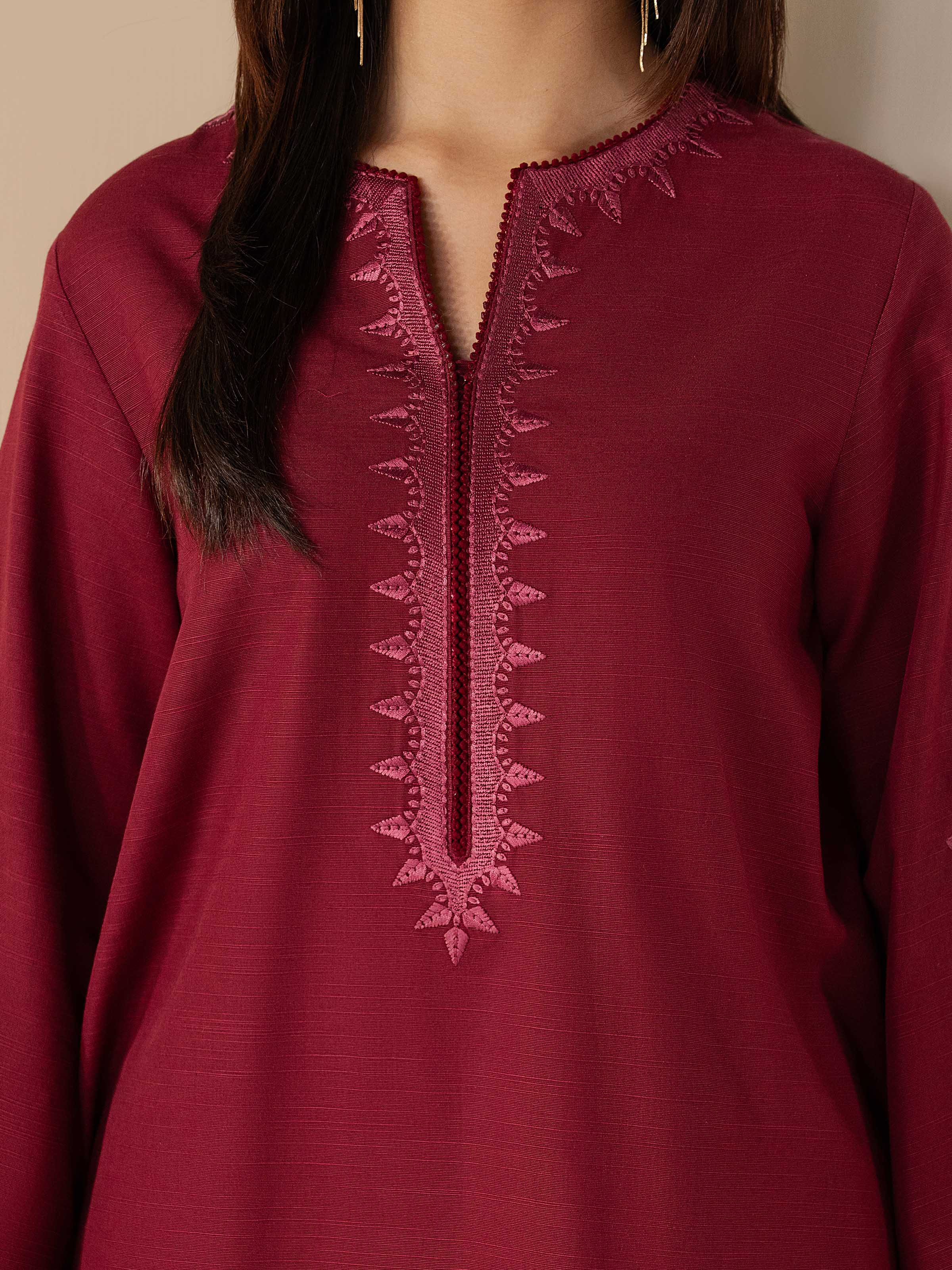 Pret Embroidered Khaddar Co-ord Set - EWTKED5-84006ST - Image 3