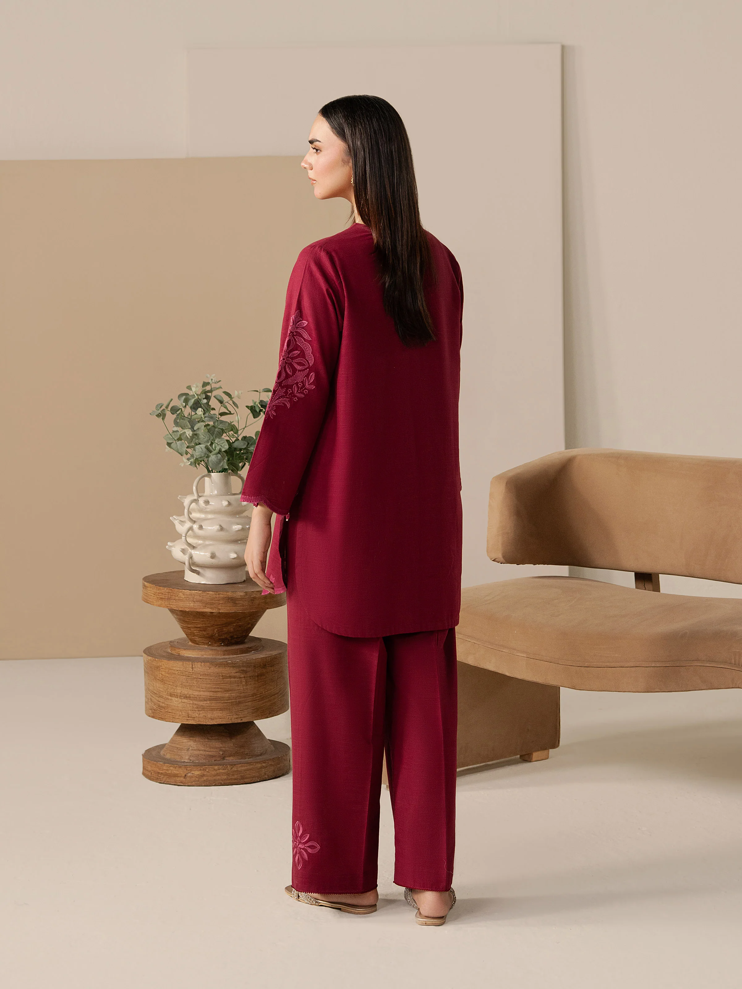 Pret Embroidered Khaddar Co-ord Set - EWTKED5-84006ST - Image 6