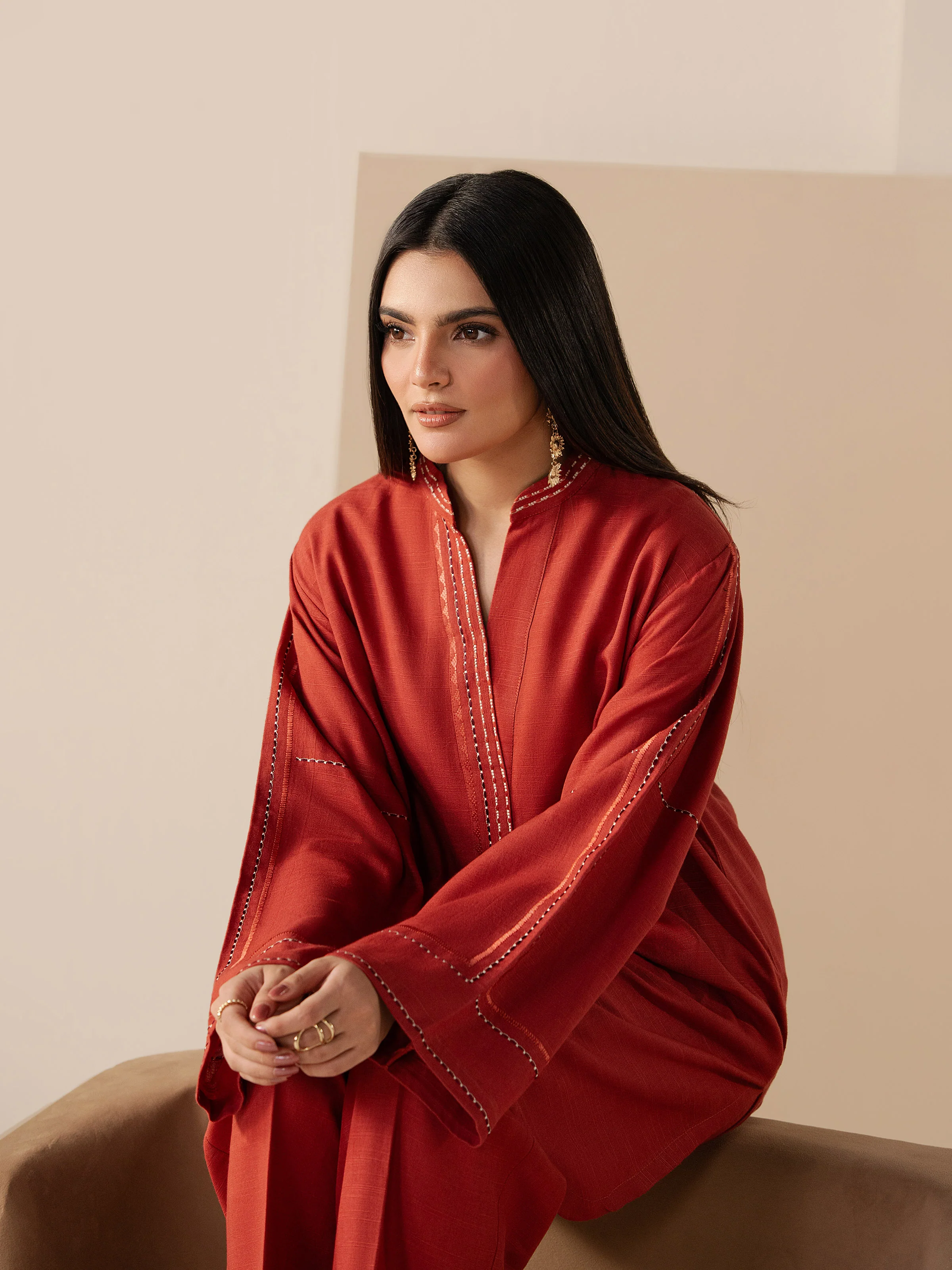 Pret Embroidered Khaddar Co-ord Set - EWTKED5-84007ST - Image 4