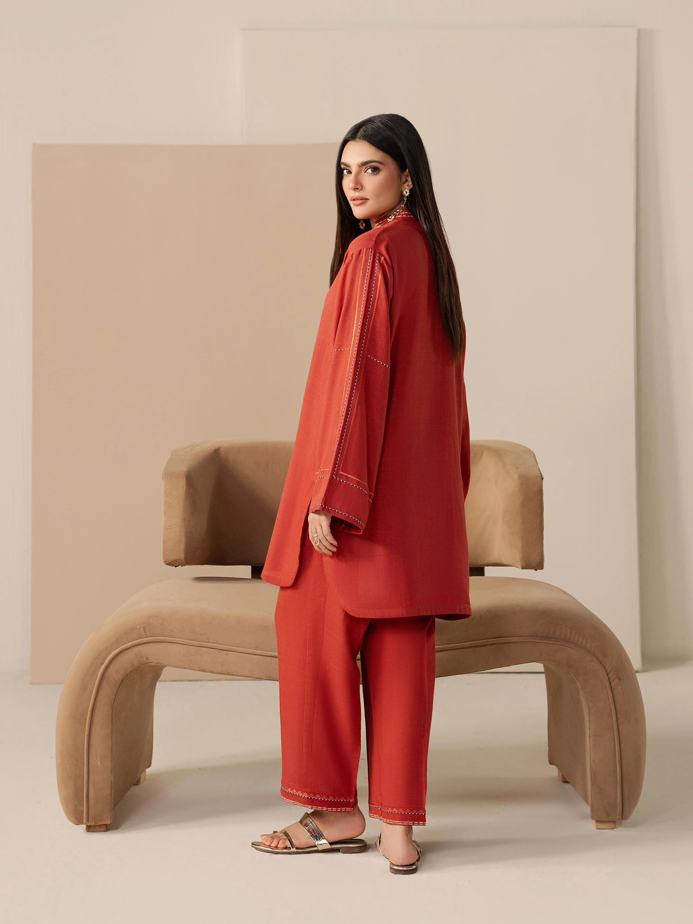 Pret Embroidered Khaddar Co-ord Set - EWTKED5-84007ST - Image 6