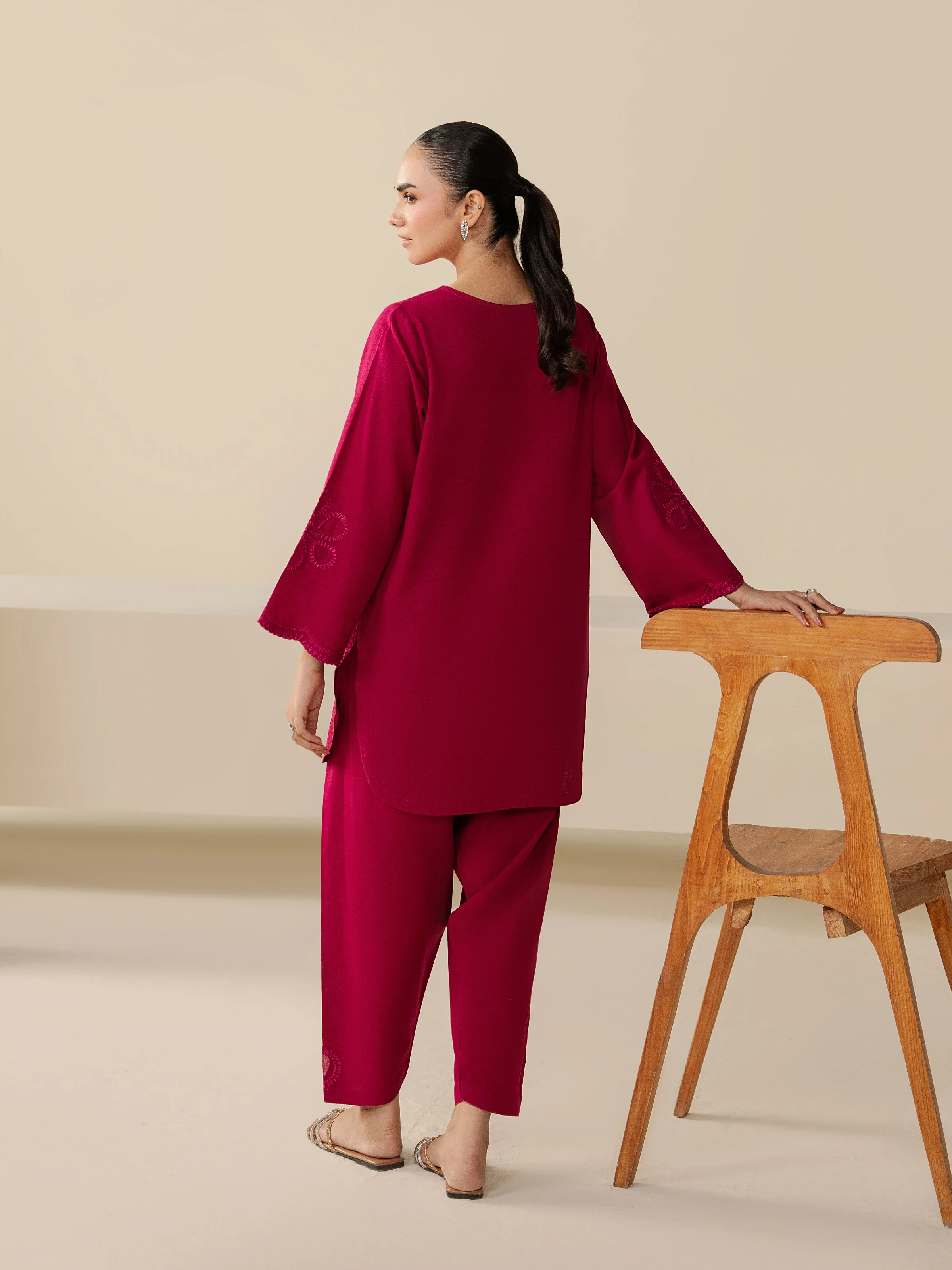 Pret Embroidered Khaddar Co-ord Set - EWTKED5-84008ST - Image 6