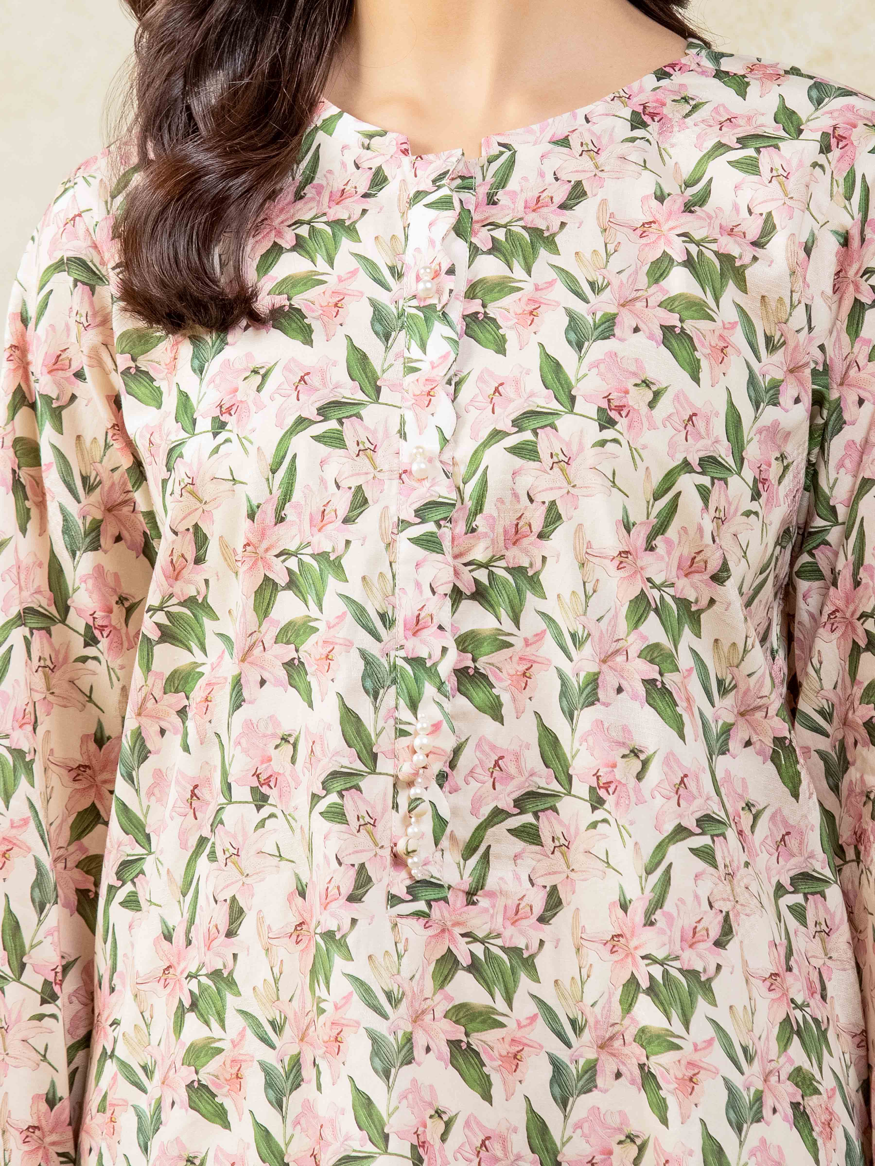 Pret Embroidered Lawn Jacquard Co-Ord Set - EWTKE5-81687ST - Image 3