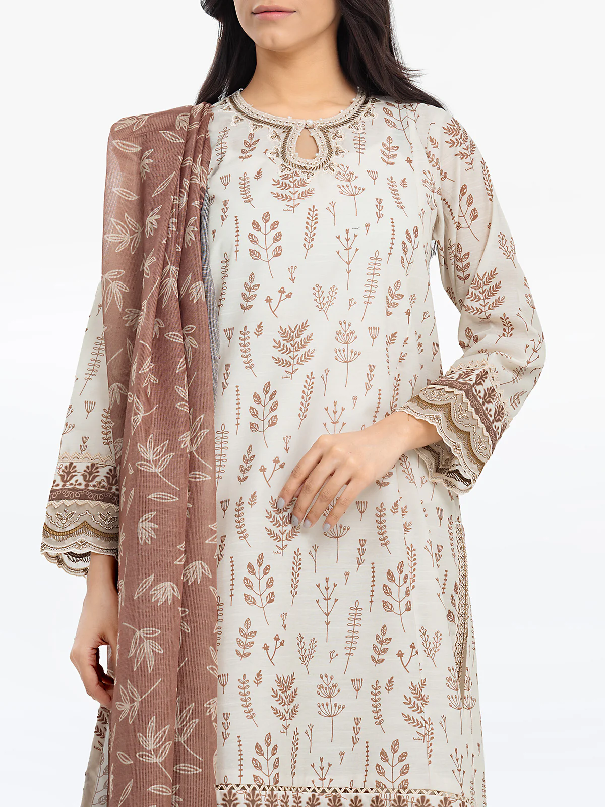 Pret Embroidered Lawn Slub Shirt Trouser - EWTKE24-69639ST - Image 2