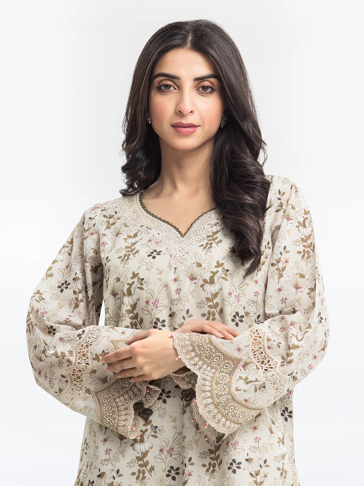 Pret Embroidered Lawn Slub Shirt Trouser - EWTKE24-69637ST - Image 2