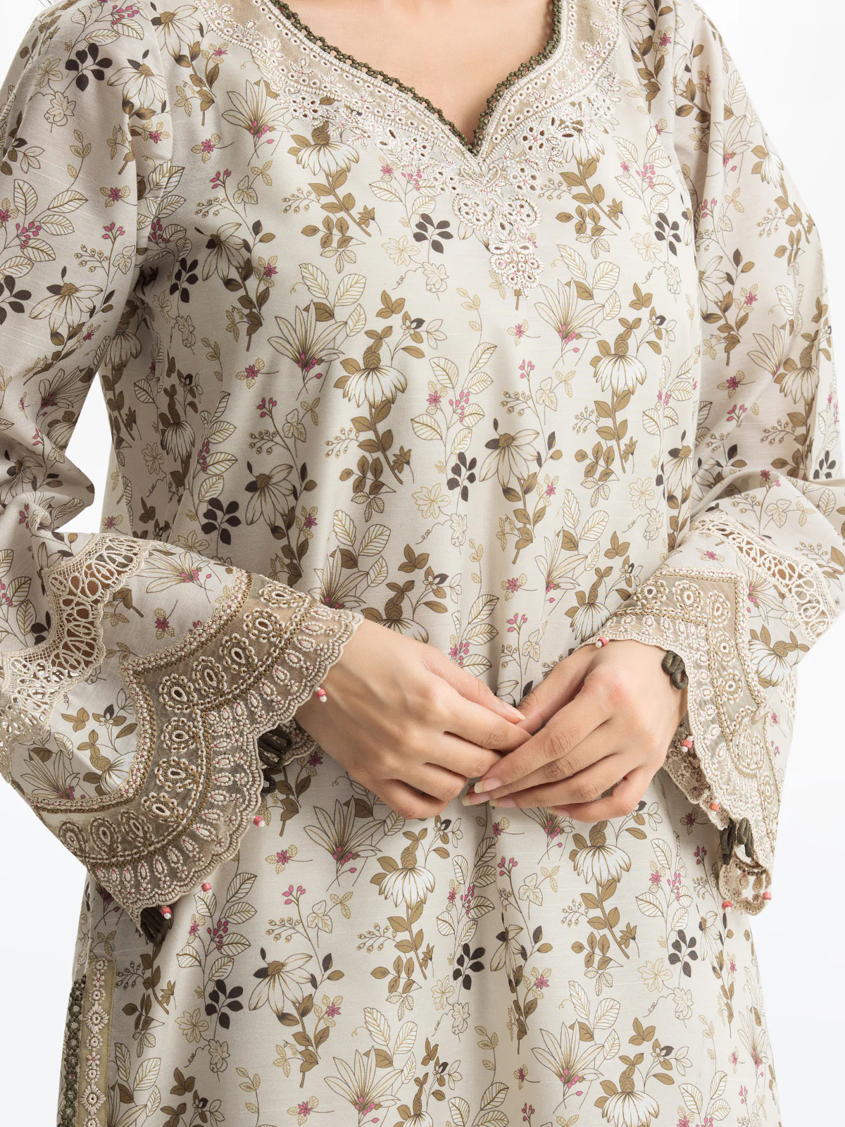Pret Embroidered Lawn Slub Shirt Trouser - EWTKE24-69637ST - Image 3