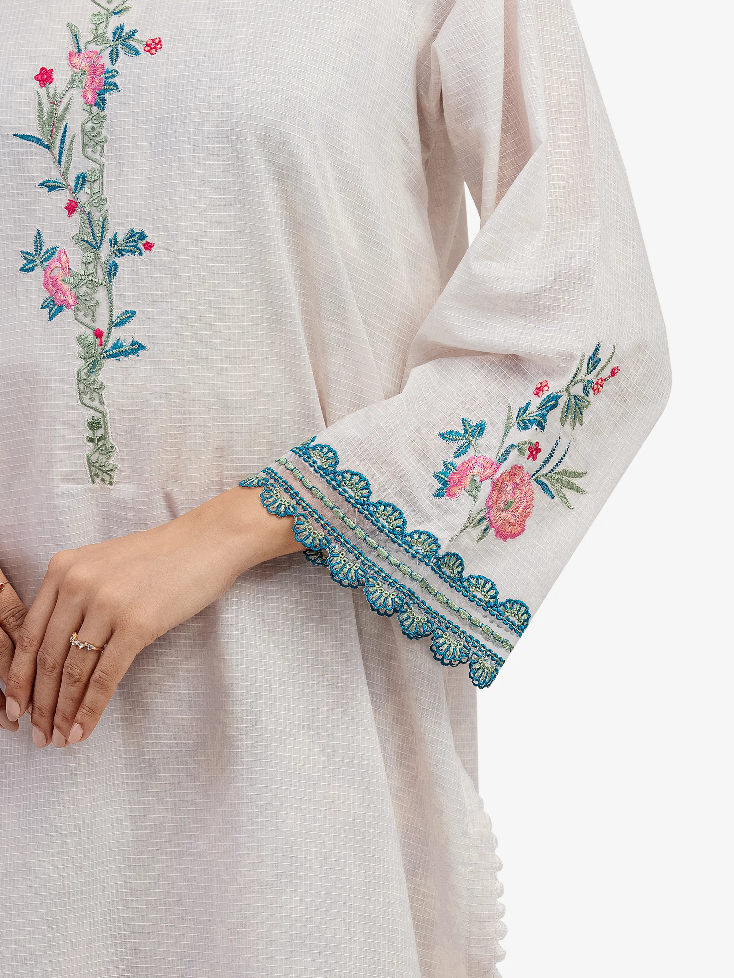 Pret Embroidered Lawn Slub Shirt Trouser - EWTKE5-81675ST - Image 3