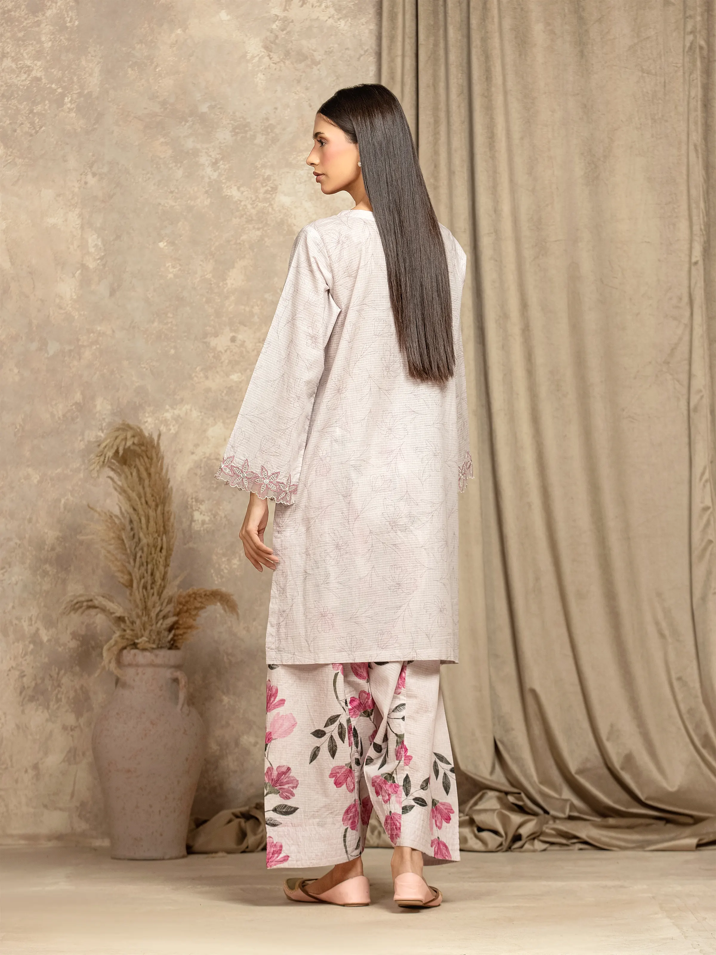 Pret Embroidered Lawn Slub Shirt Trouser - EWTKE5-81679ST - Image 6