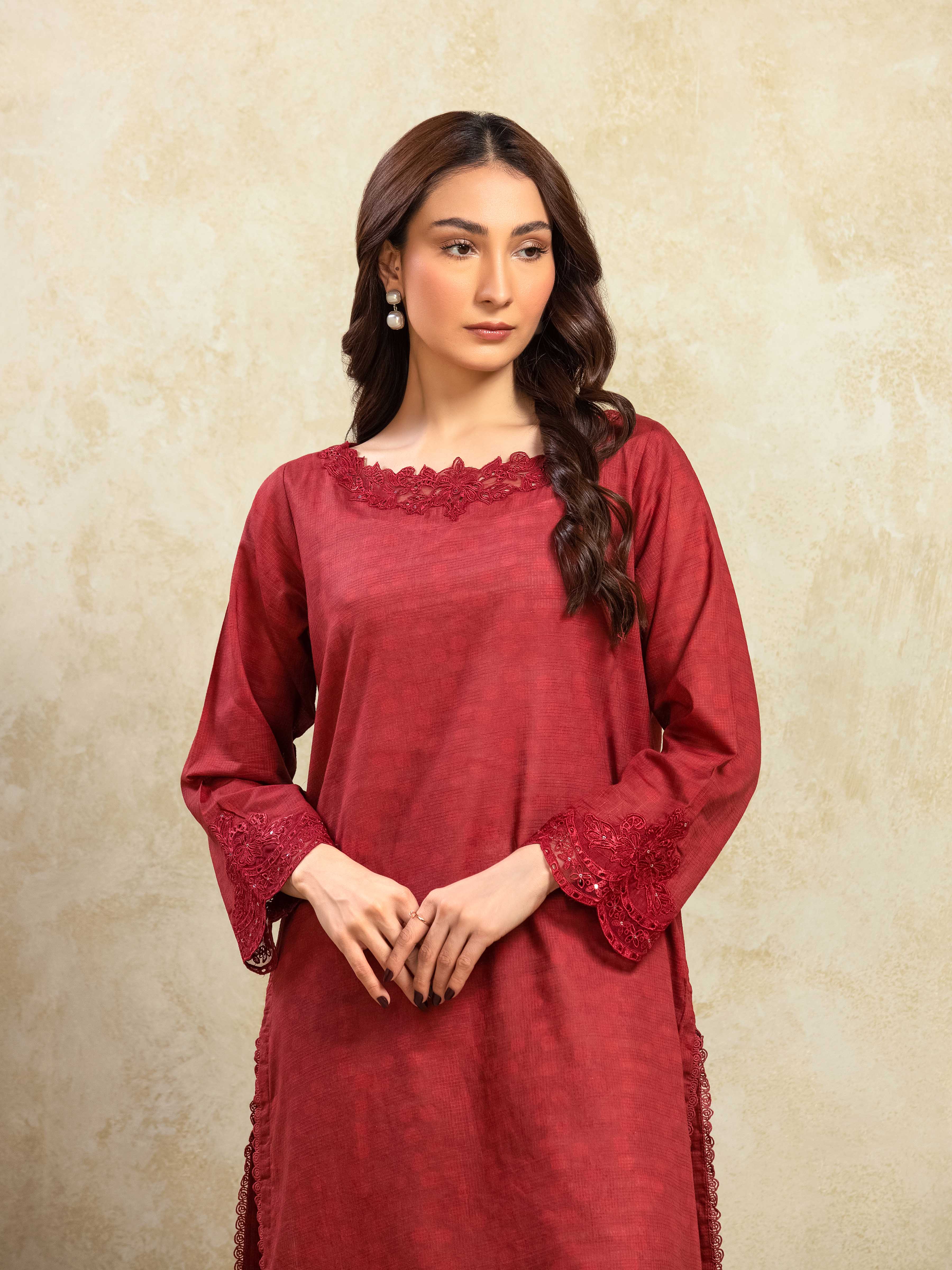 Pret Embroidered Lawn Slub Shirt Trouser - EWTKE5-81681ST - Image 2