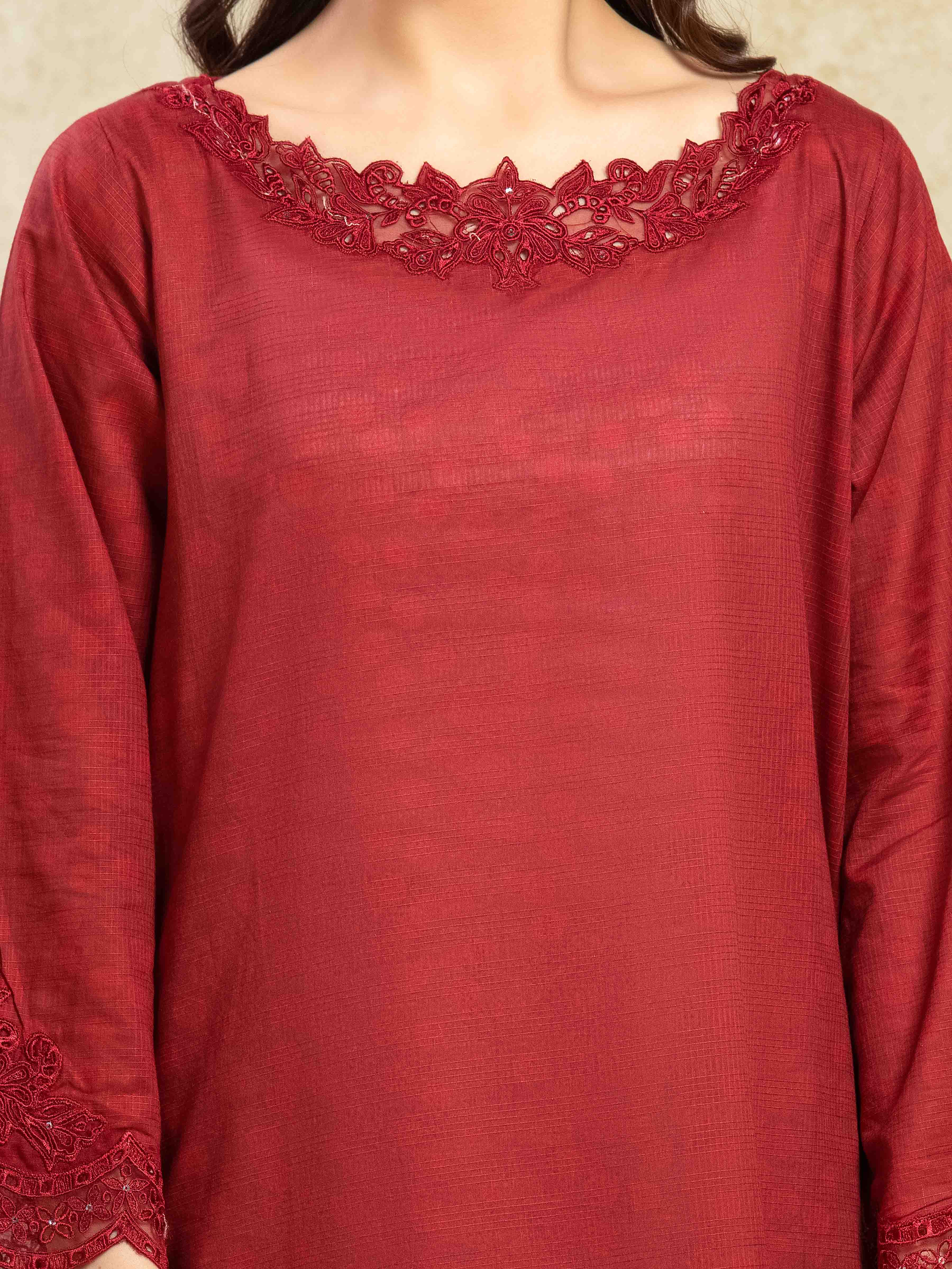 Pret Embroidered Lawn Slub Shirt Trouser - EWTKE5-81681ST - Image 3