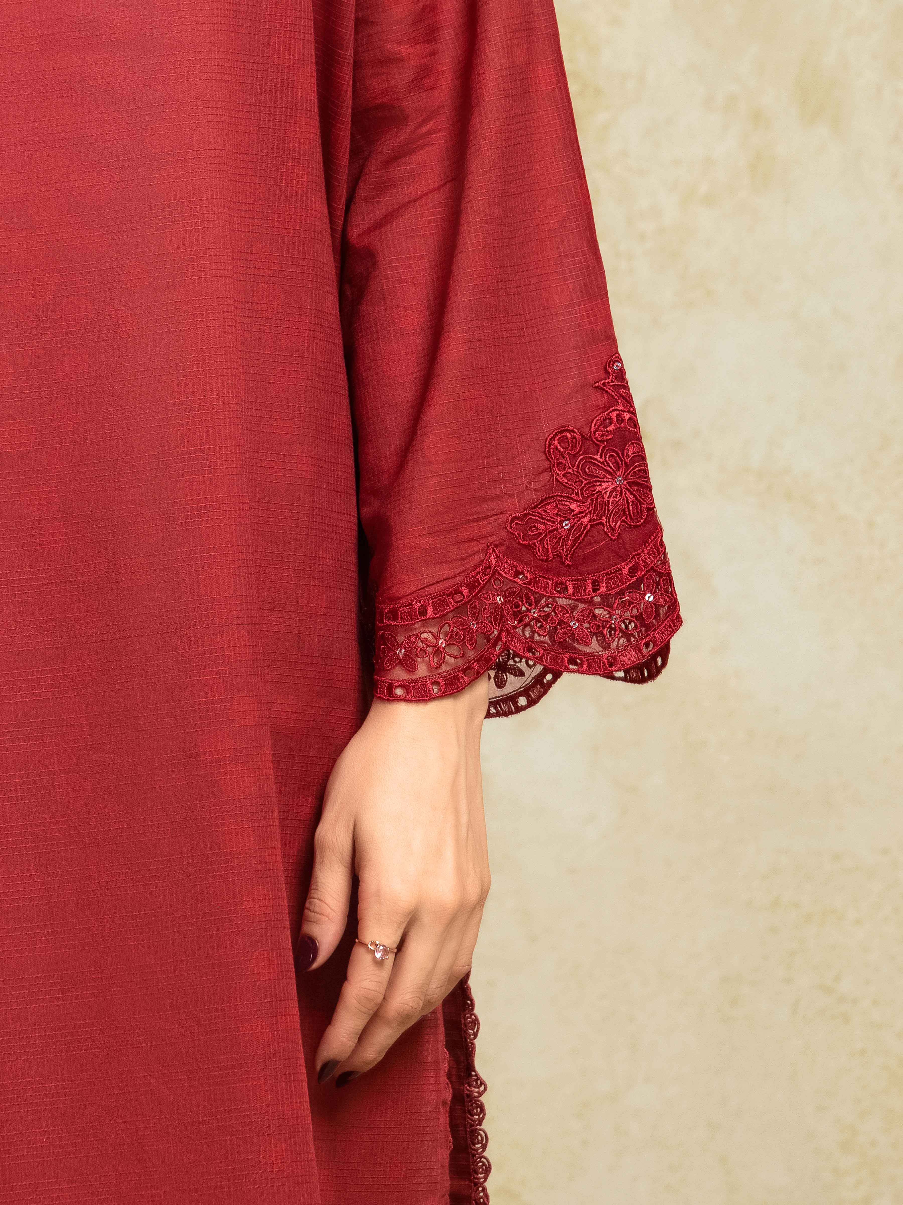 Pret Embroidered Lawn Slub Shirt Trouser - EWTKE5-81681ST - Image 4