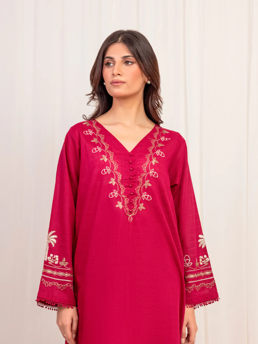 Pret Embroidered Lawn Slub Shirt Trouser - EWTKE5-82101ST - Image 2