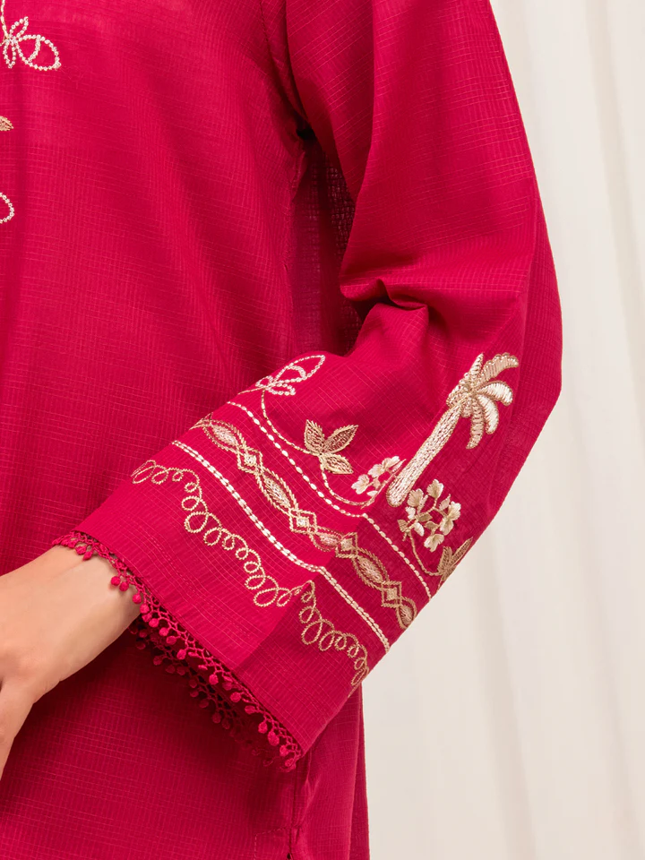 Pret Embroidered Lawn Slub Shirt Trouser - EWTKE5-82101ST - Image 4