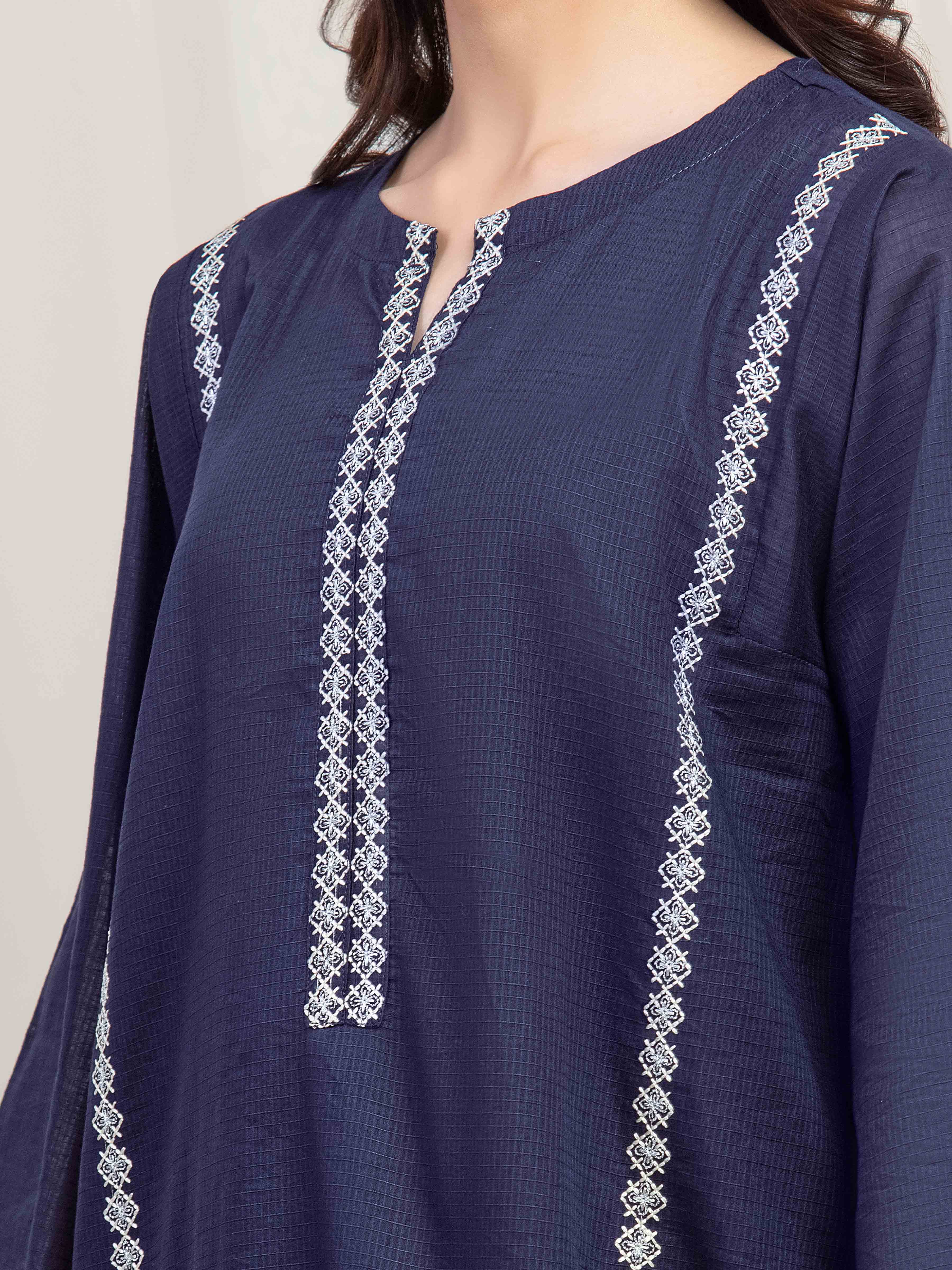 Pret Embroidered Lawn Slub Shirt Trouser - EWTKE5-82103ST - Image 3