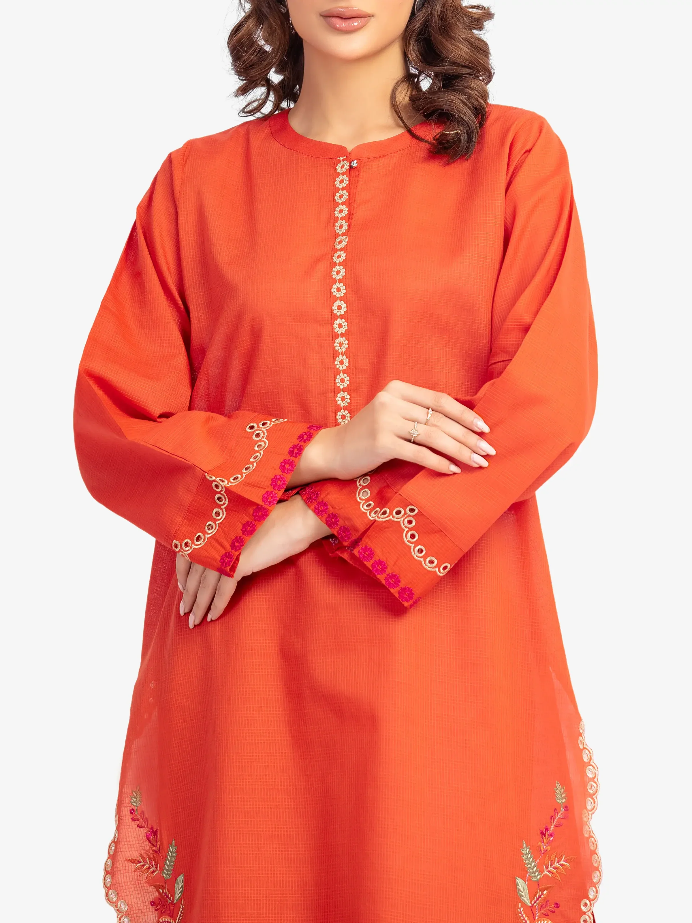 Pret Embroidered Lawn Slub Shirt Trouser - EWTKE5-82104ST - Image 2