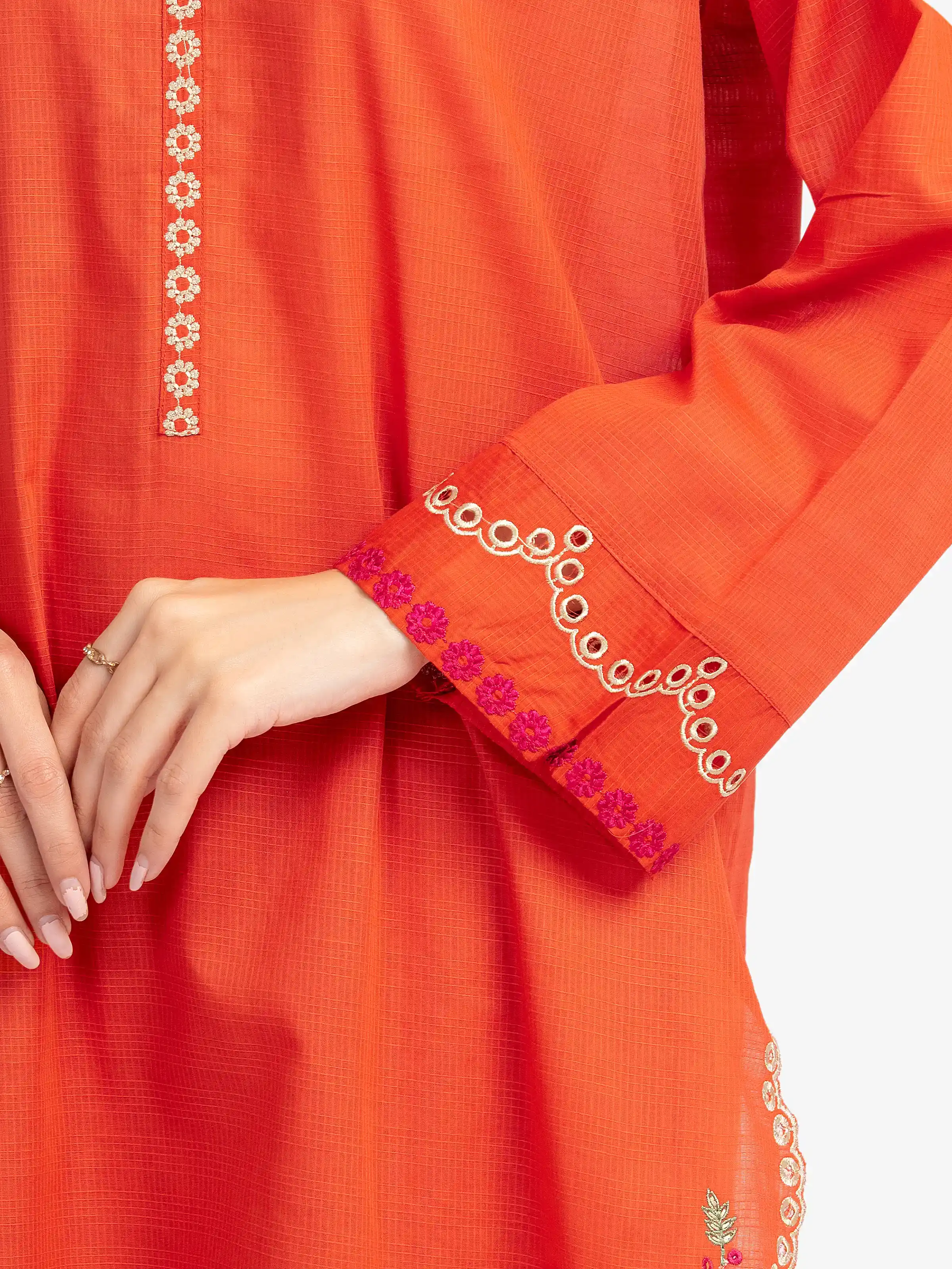 Pret Embroidered Lawn Slub Shirt Trouser - EWTKE5-82104ST - Image 4