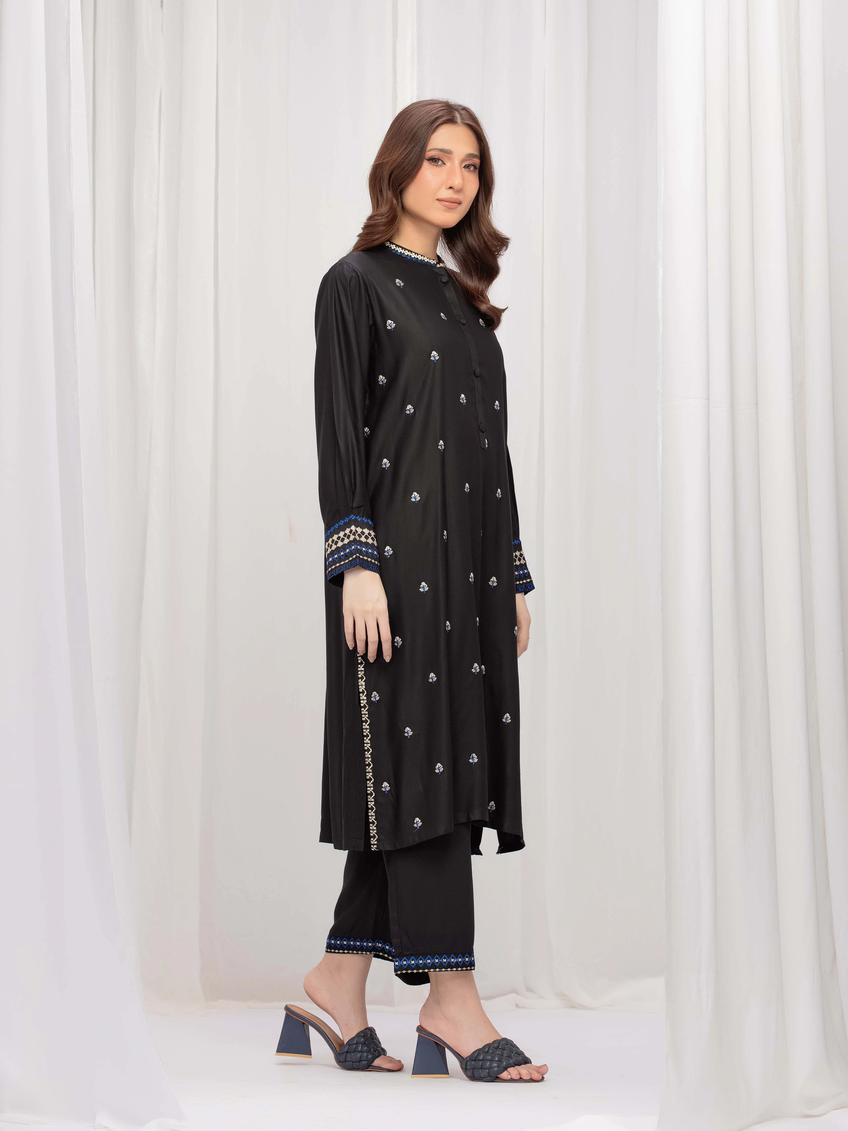 Pret Embroidered Marina Twill Viscose Co-Ord Set - EWTKE24-81540ST - Image 6