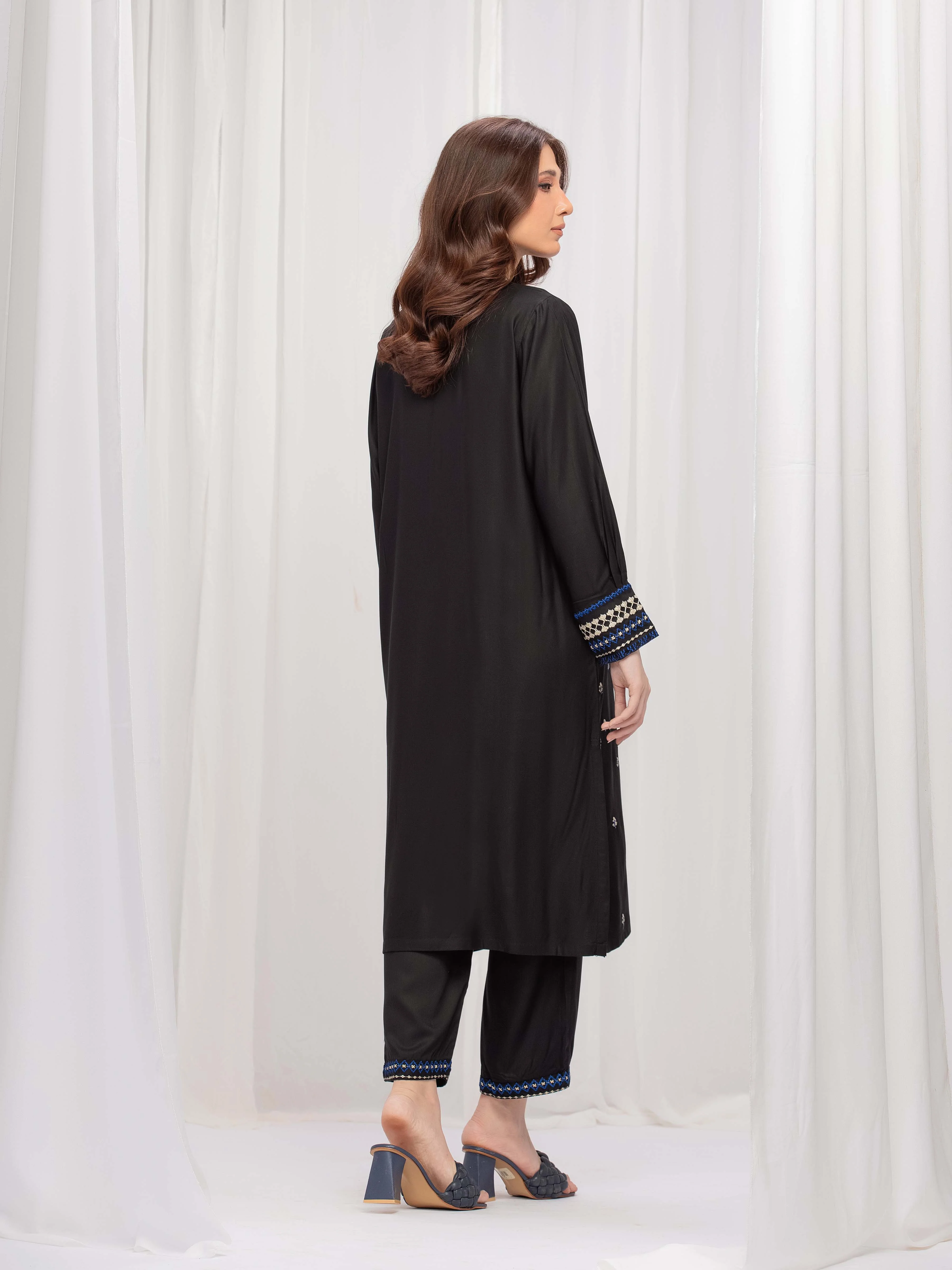 Pret Embroidered Marina Twill Viscose Co-Ord Set - EWTKE24-81540ST - Image 7
