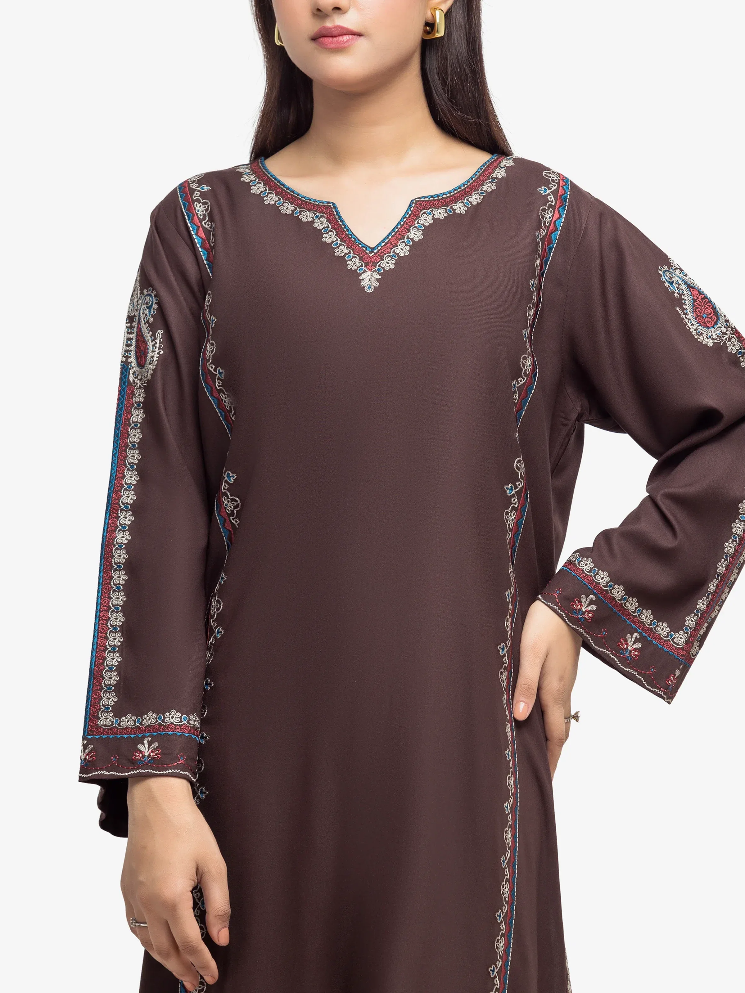 Pret Embroidered Marina Twill Viscose Shirt Trouser - EWTKE24-81541ST - Image 2