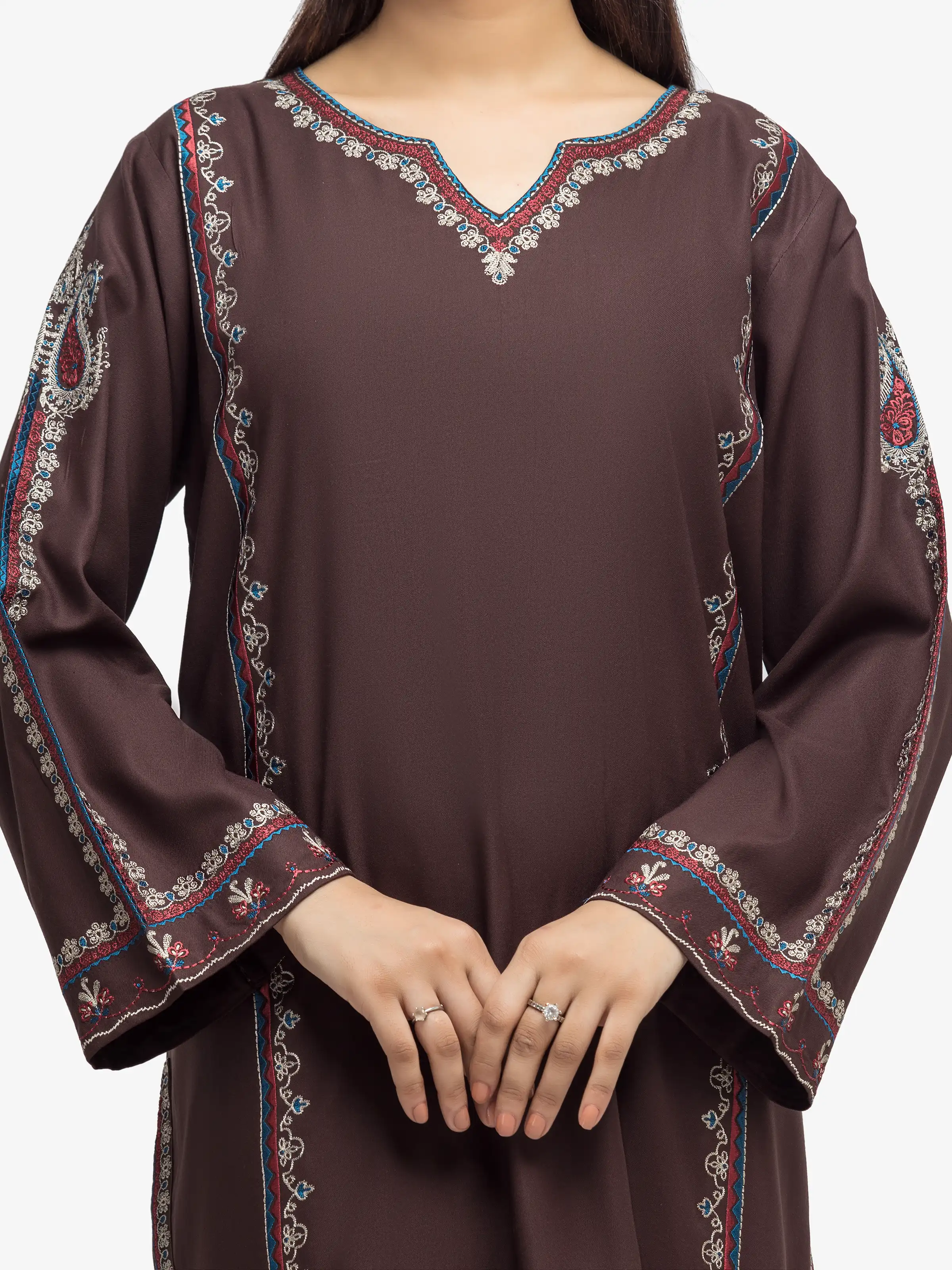 Pret Embroidered Marina Twill Viscose Shirt Trouser - EWTKE24-81541ST - Image 3