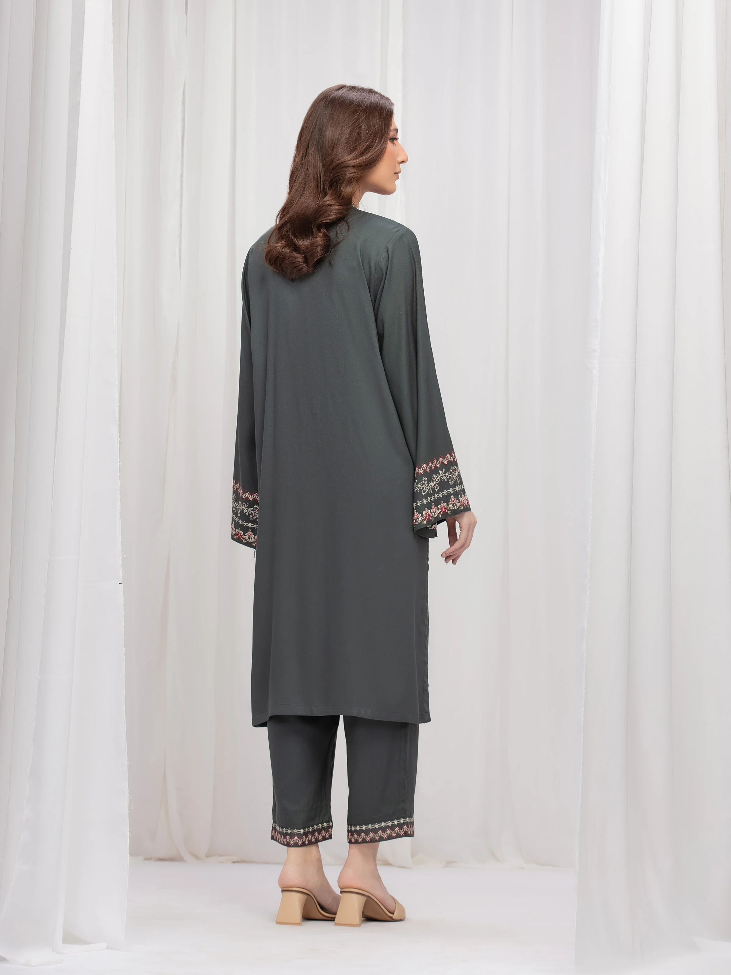 Pret Embroidered Marina Twill Viscose Co-Ord Set - EWTKE24-81542ST - Image 5