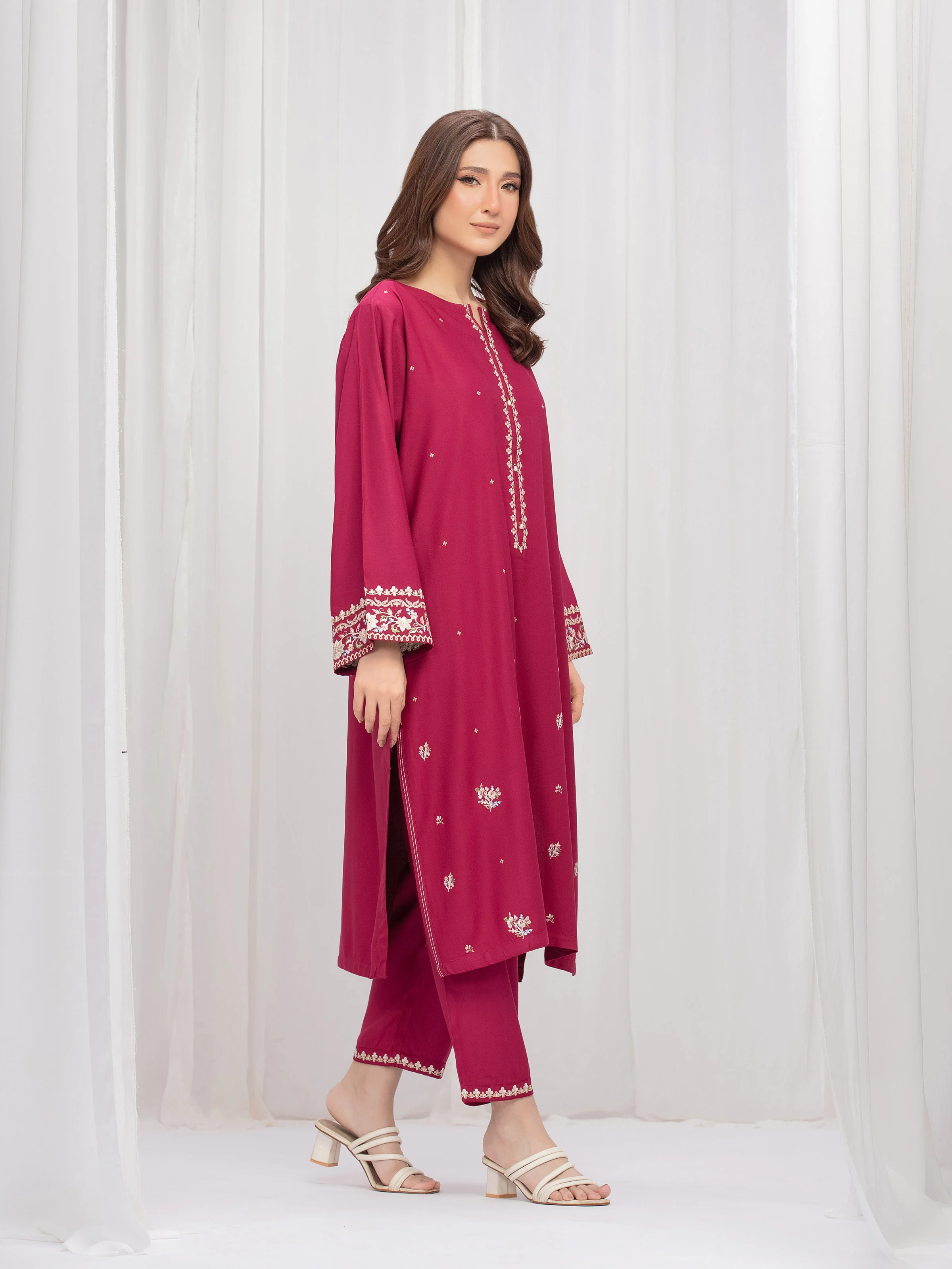 Pret Embroidered Marina Twill Viscose Co-Ord Set - EWTKE24-81544ST - Image 4