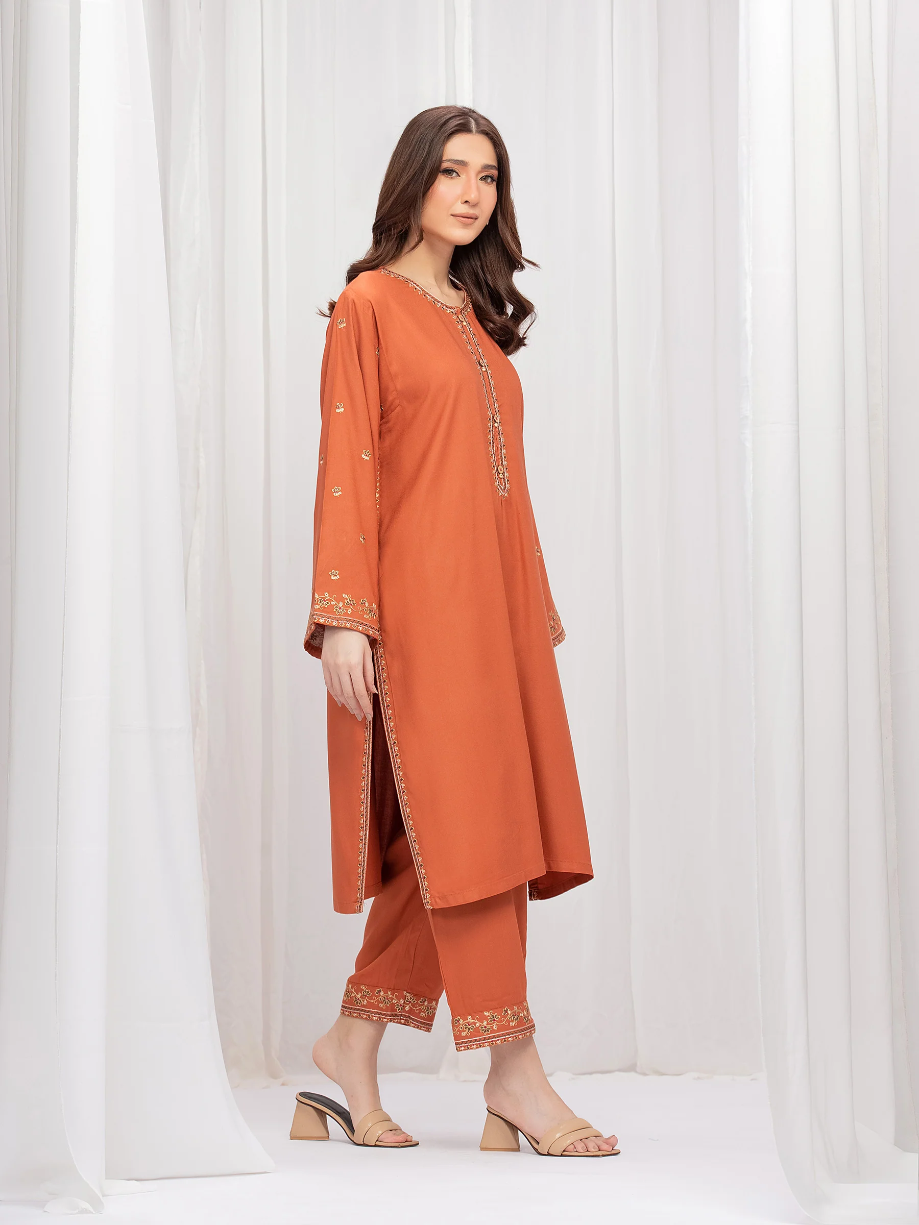 Pret Embroidered Marina Twill Viscose Co-ord Set - EWTKE24-81546ST - Image 5
